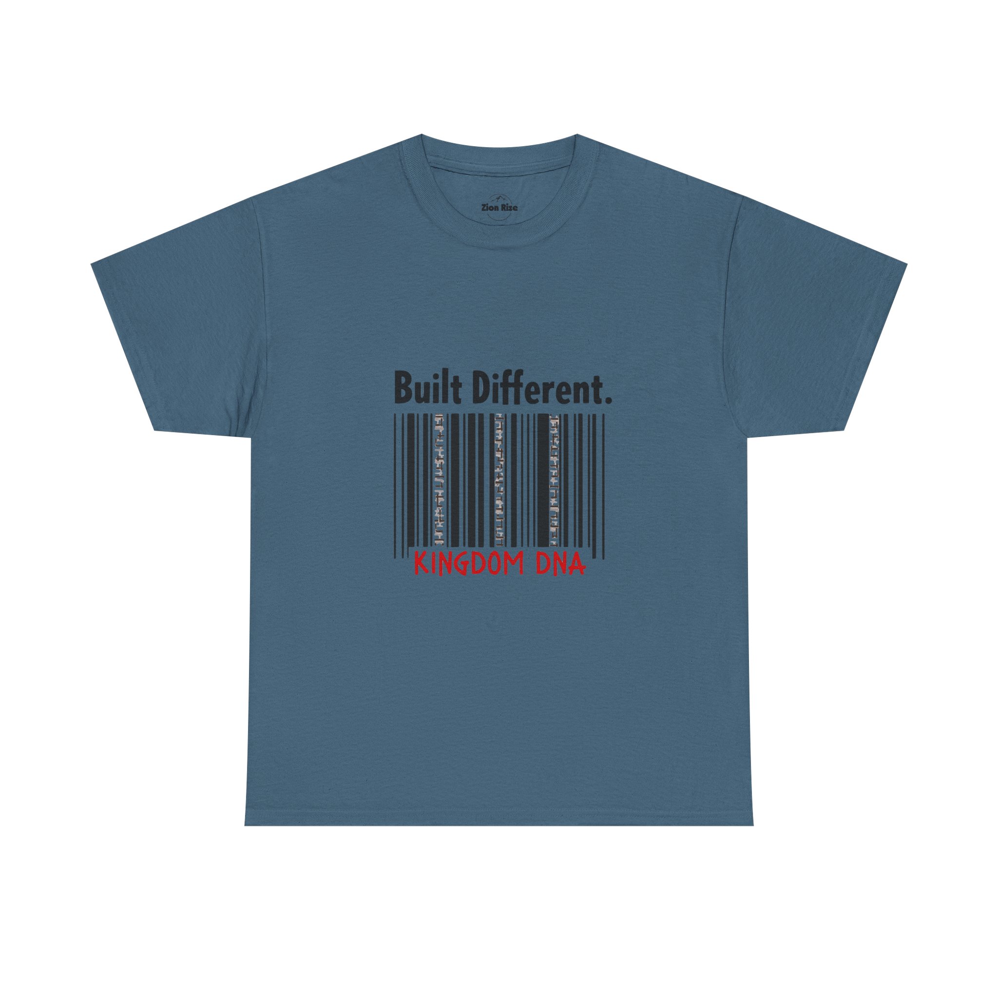 Unisex Heavy Cotton Tee - "Built Different" DNA Barcode Shirt, Casual Wear, Graphic Tee, Gift for Him/Her, Motivational Style - Image 14