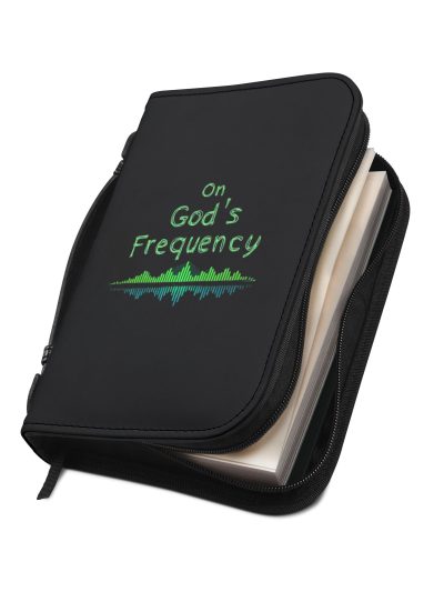 On God's Frequency Bible Cover, Christian Accessory, Faith Journal Case, Religious Gift, Spiritual Organization