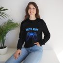 Faith Mode Gamer Crewneck Sweatshirt, Unisex Sweatshirt Gift, Gaming Apparel, Video Game Clothing, Cozy Sweatshirt for Gamers