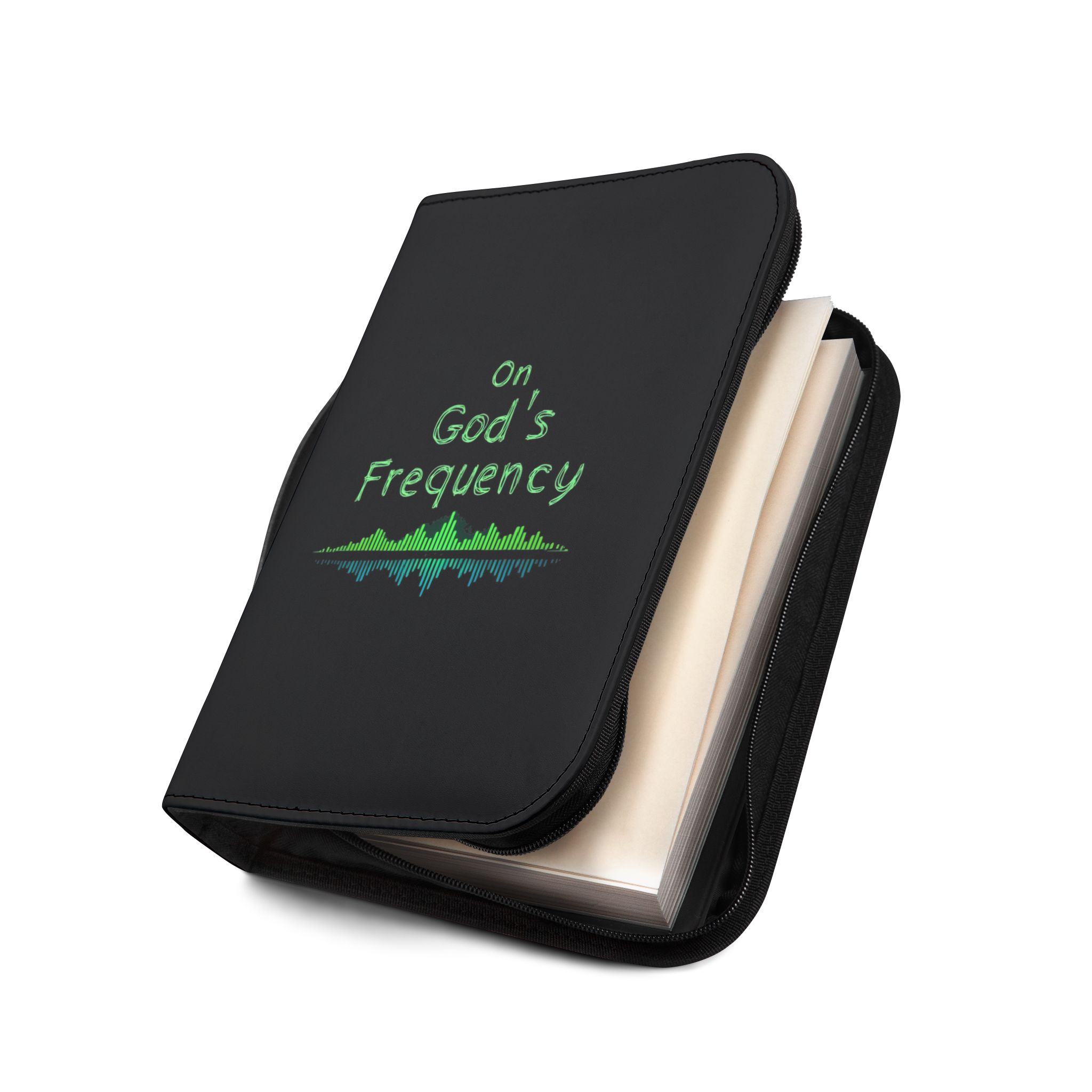 On God's Frequency Bible Cover, Christian Accessory, Faith Journal Case, Religious Gift, Spiritual Organization - Image 7