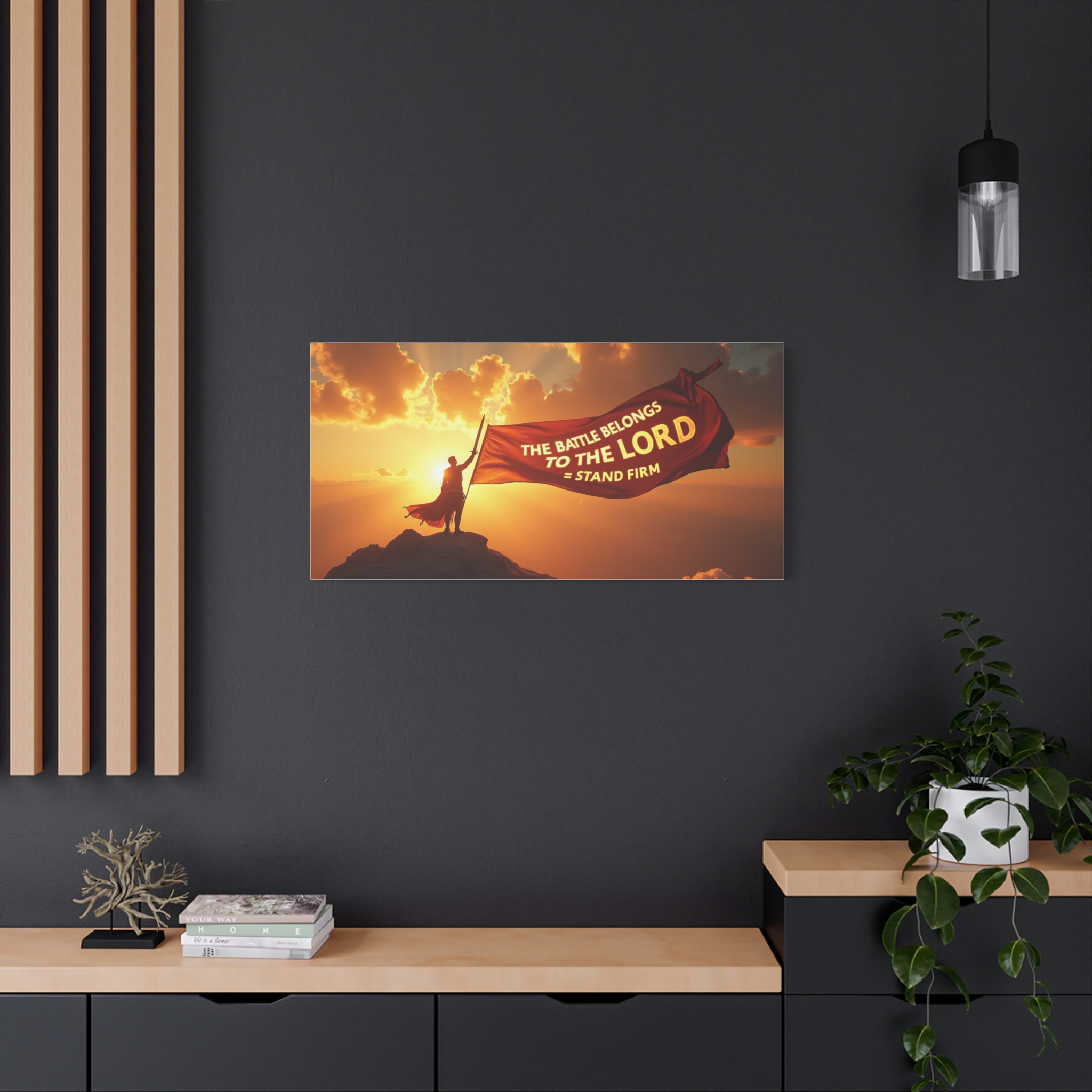 Matte Stretched Canvas - "The Battle Belongs to the Lord" Inspirational Religious Wall Art - Image 5