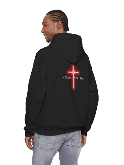 Faith-Inspired Unisex Hooded Sweatshirt, Cozy Christian Gift, Cross Design Apparel, Perfect for Religious Gatherings, Gift for Him/Her
