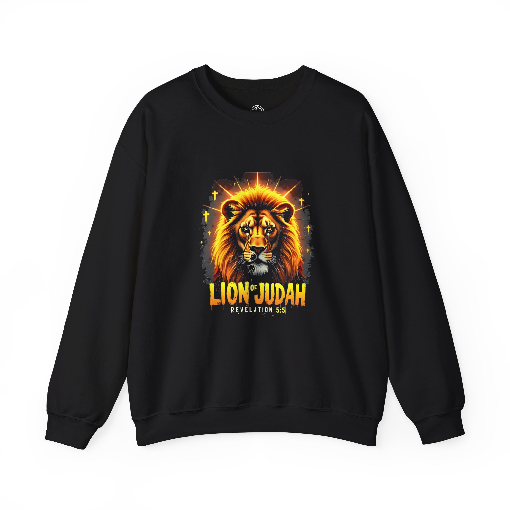 Lion of Judah Crewneck Sweatshirt | Biblical Lion Revelation 5:5 - Image 3