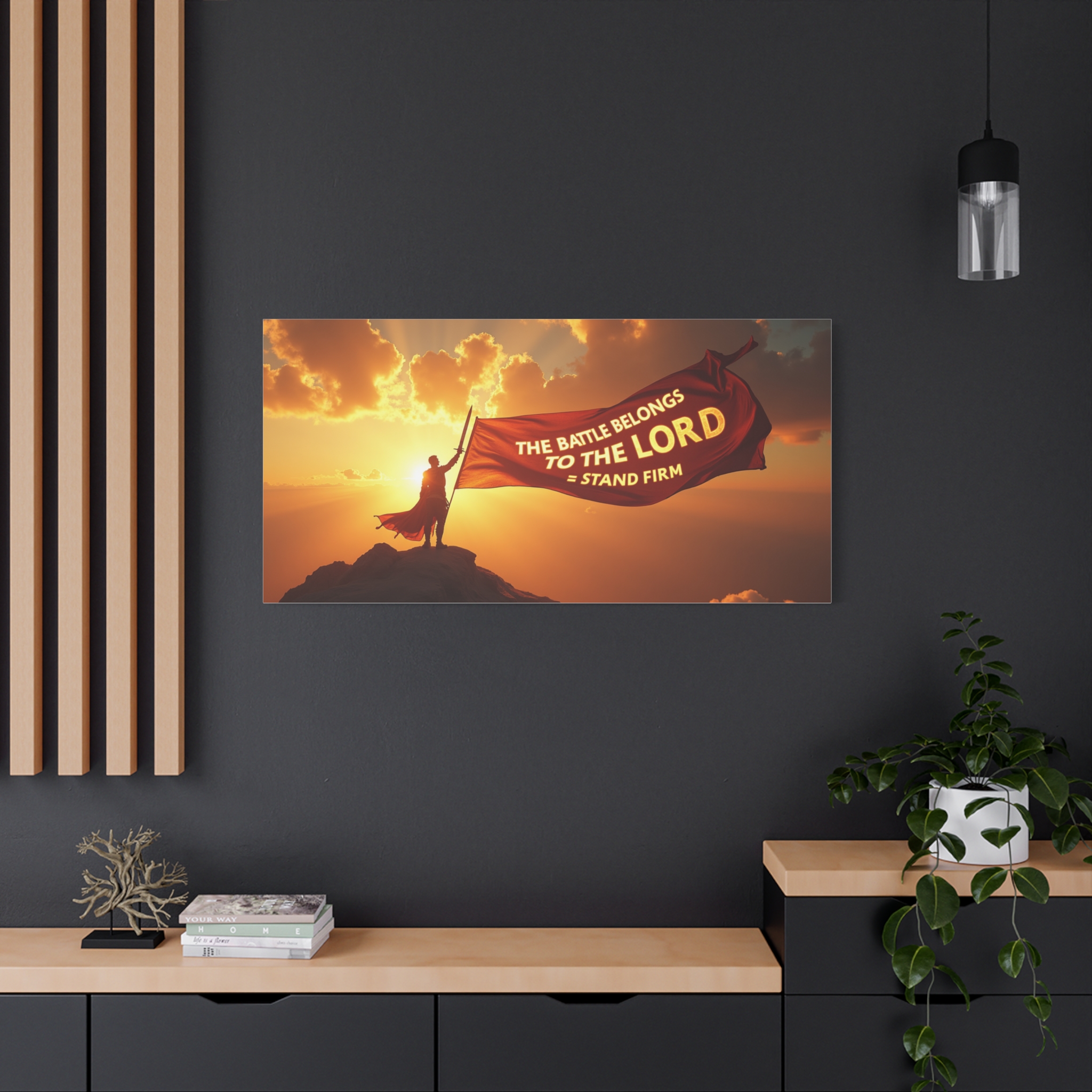 Matte Stretched Canvas - "The Battle Belongs to the Lord" Inspirational Religious Wall Art - Image 6