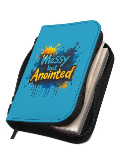 Bible Cover - Messy but Anointed, Vibrant Faith Accessory, Perfect Gift for Churchgoers, Christian Journals, Religious Gifts, Praise [...]