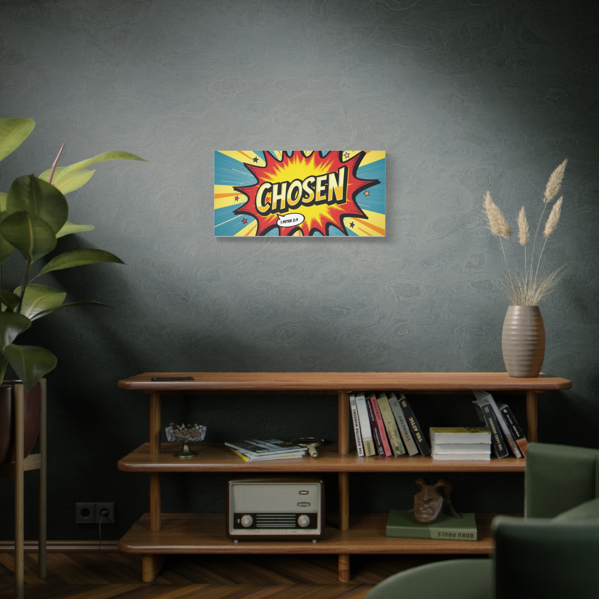 Chosen Comic Pop Art Canvas Wall Art – 1 Peter 2:9 Inspirational Scripture Print - Image 4