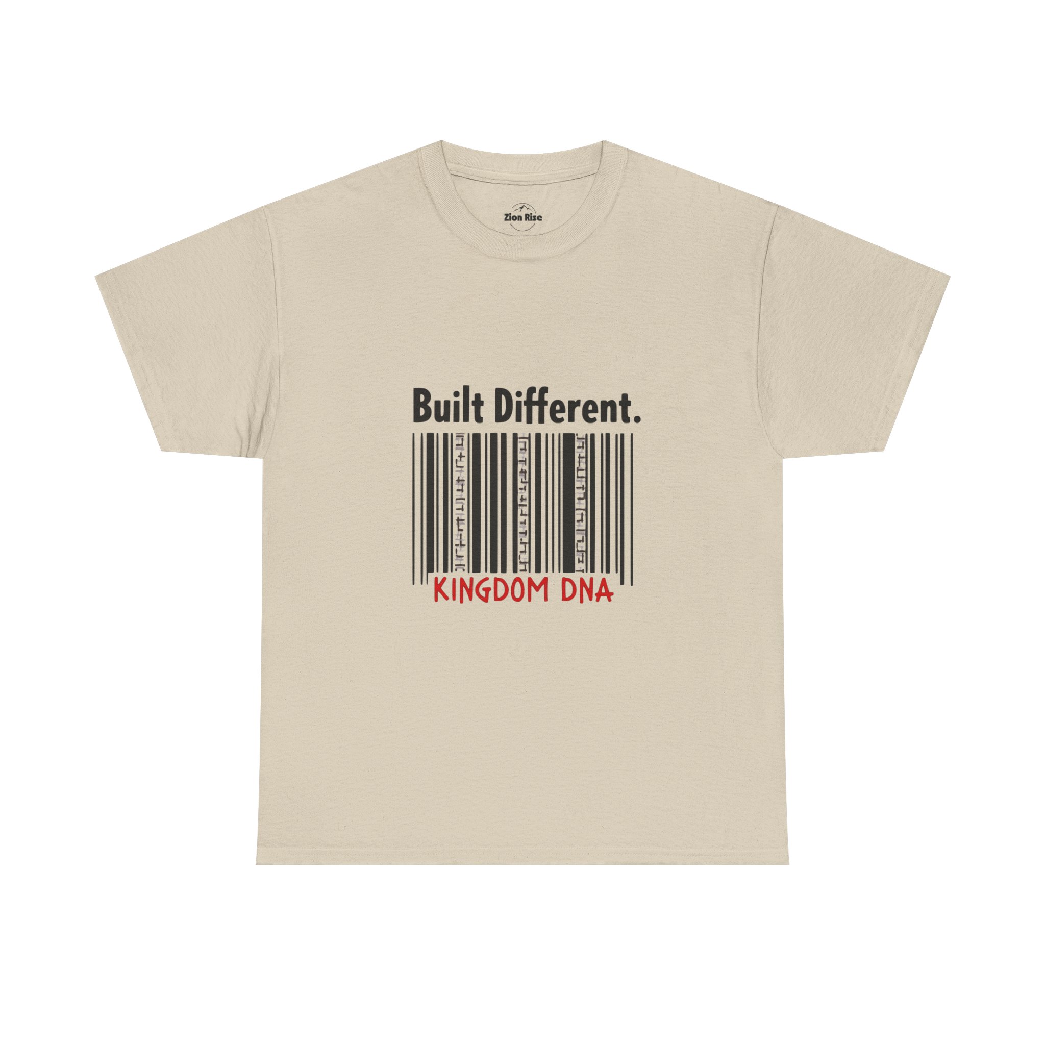 Unisex Heavy Cotton Tee - "Built Different" DNA Barcode Shirt, Casual Wear, Graphic Tee, Gift for Him/Her, Motivational Style - Image 5