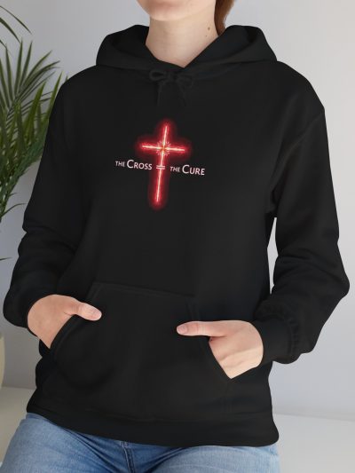 Faith-Inspired Unisex Hooded Sweatshirt, Cross Design, Christian Gift, Spiritual Apparel, Cozy Hoodie for All Occasions