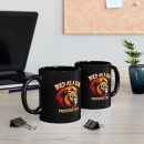 Bold as a Lion Proverbs 28:1 Mug | Black Ceramic Coffee Cup