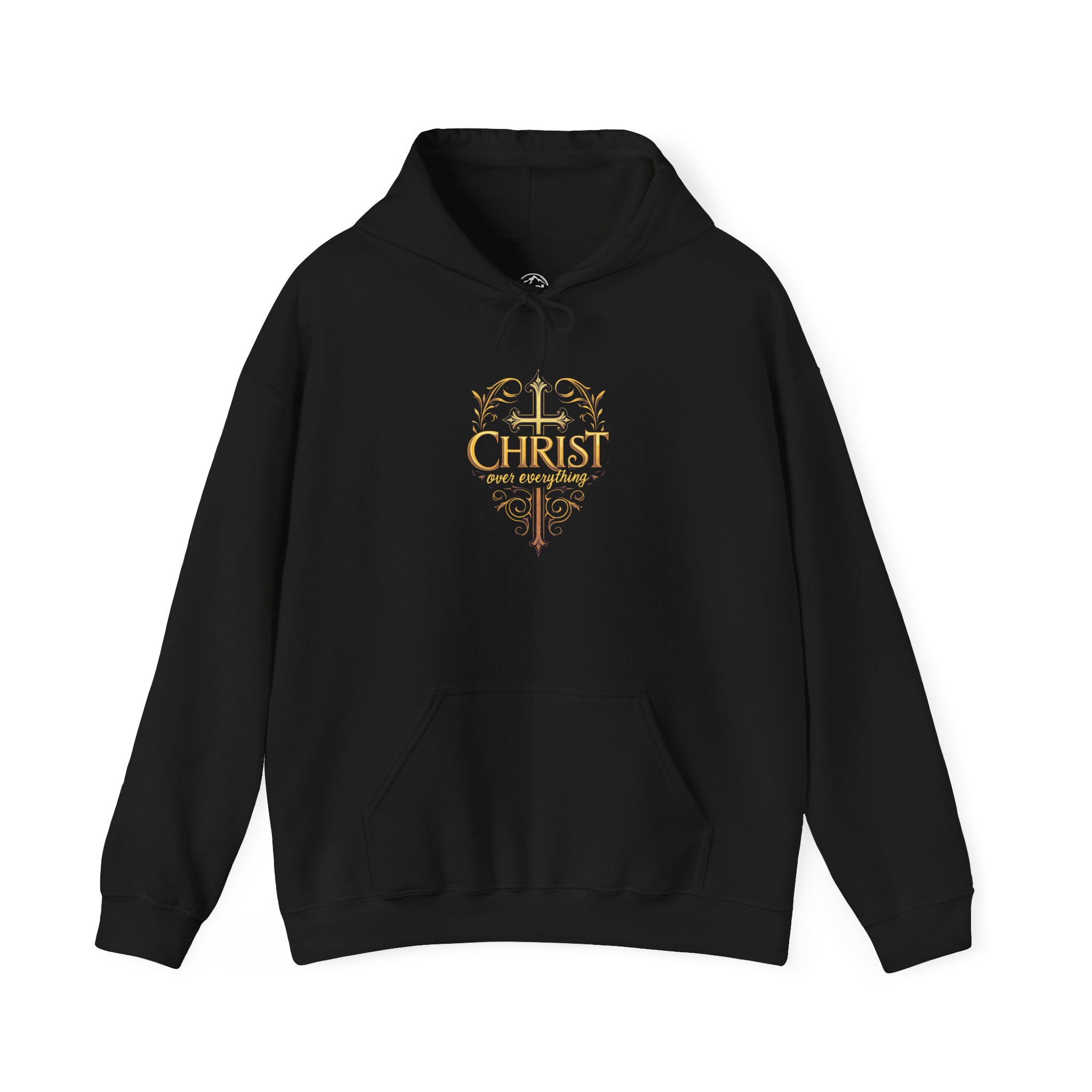 Christ Gold Cross Unisex Hoodie, Christian Sweatshirt Gift, Inspirational Wear, Religious Apparel, Spiritual Fashion - Image 3
