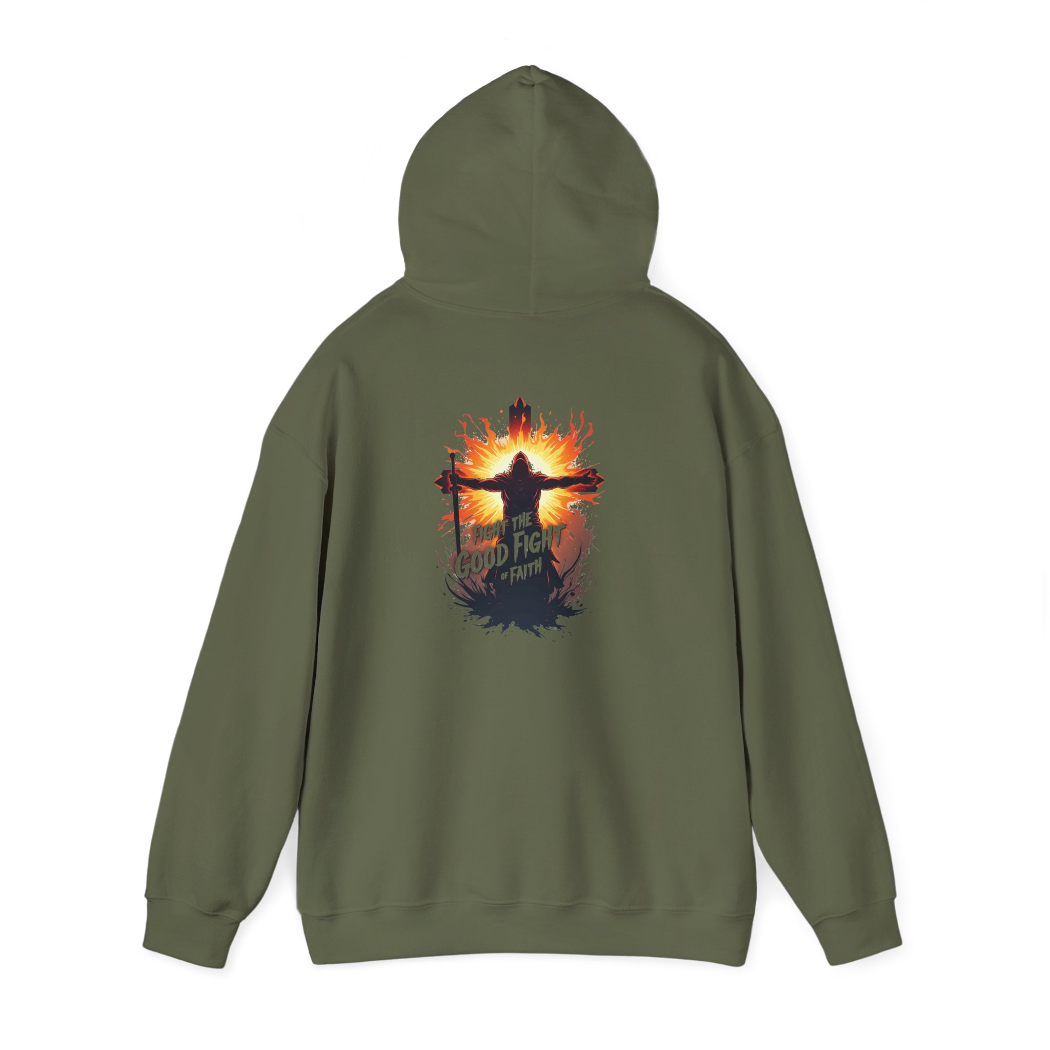 Inspirational Hooded Sweatshirt, Fight The Good Fight Hoodie, Gift for Him/Her, Motivational Sweatshirt, Cozy Casual Wear - Image 7