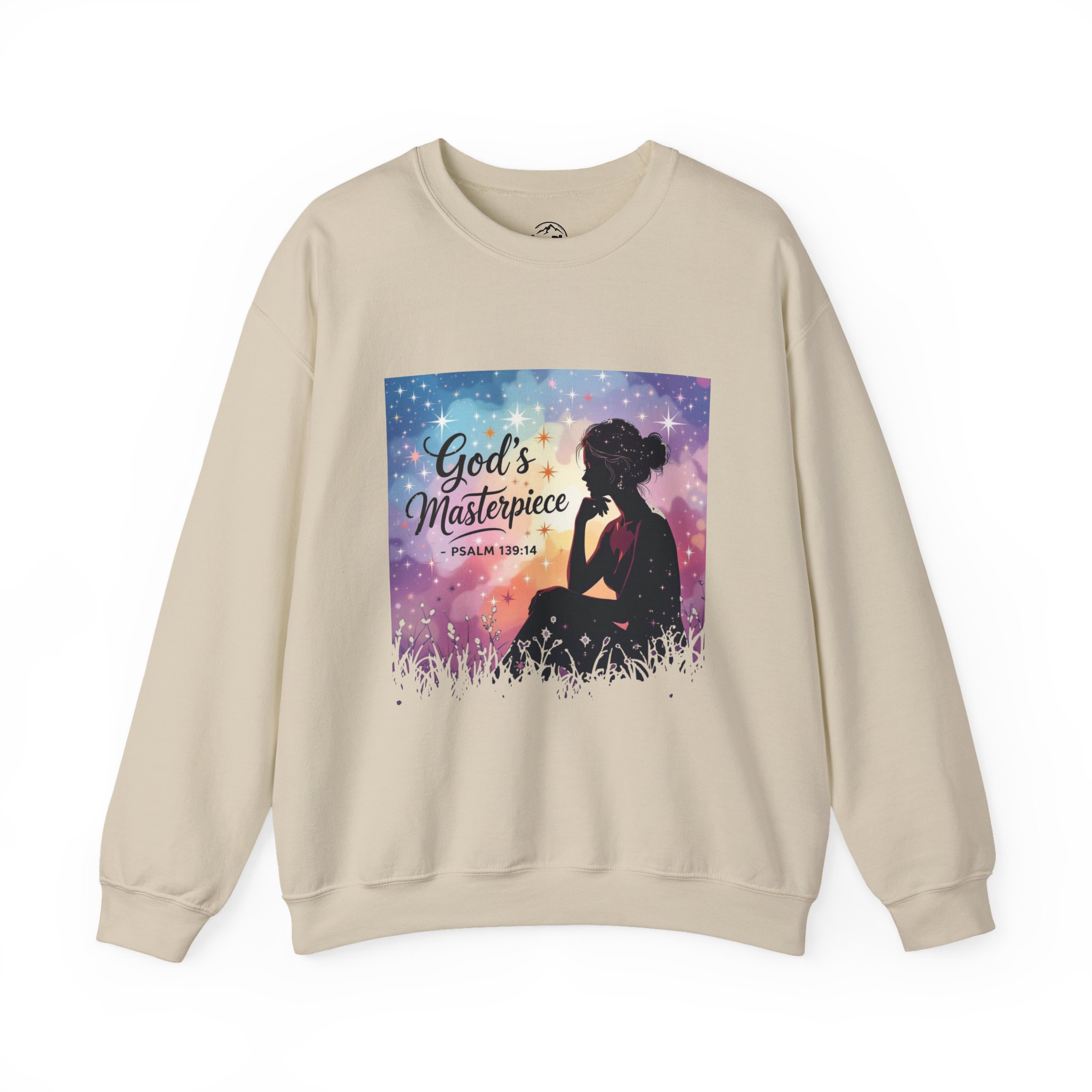 God's Masterpiece silhouette, Sweatshirt | Psalm 139:14 Christian Inspirational - Image 5