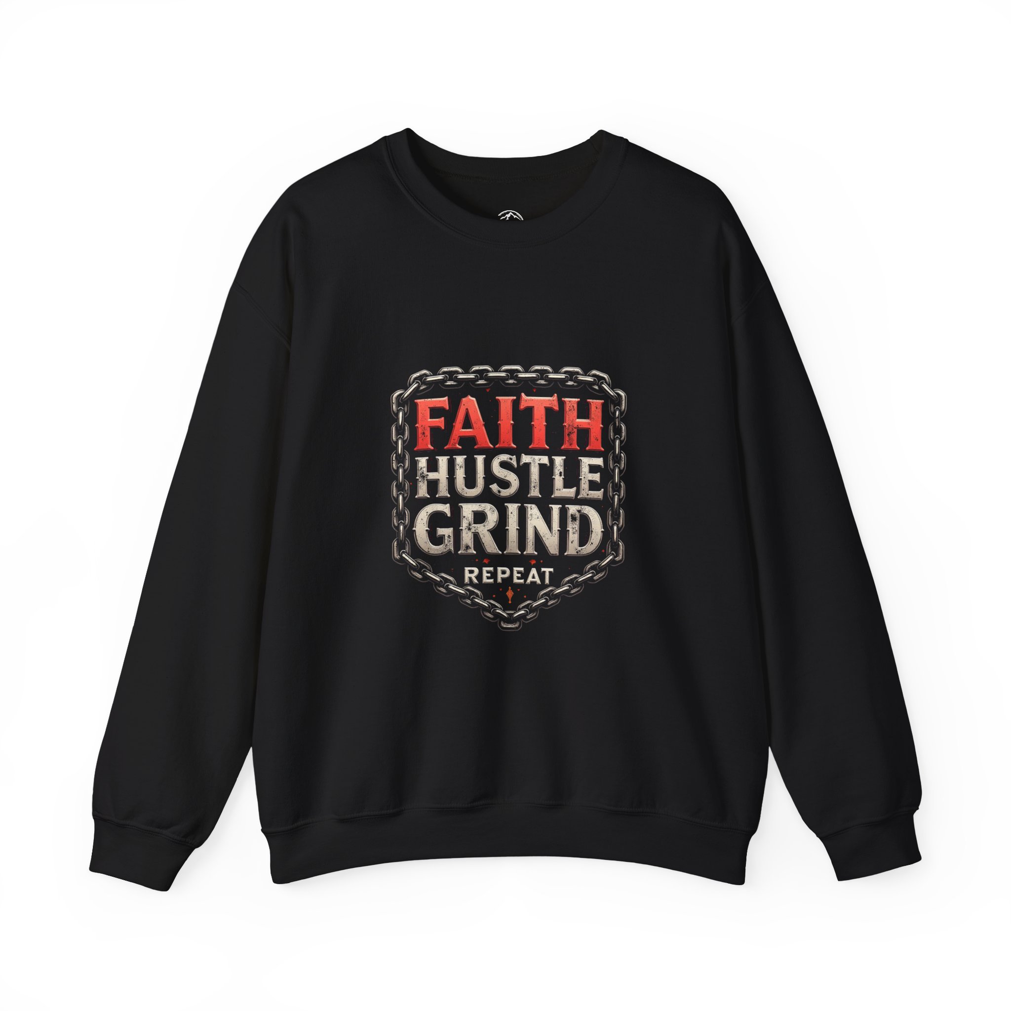 Faith Hustle Grind Sweatshirt - Motivational Streetwear, Unisex Crewneck, Cozy Apparel for Hustlers, Perfect Gift for Dreamers - Image 3