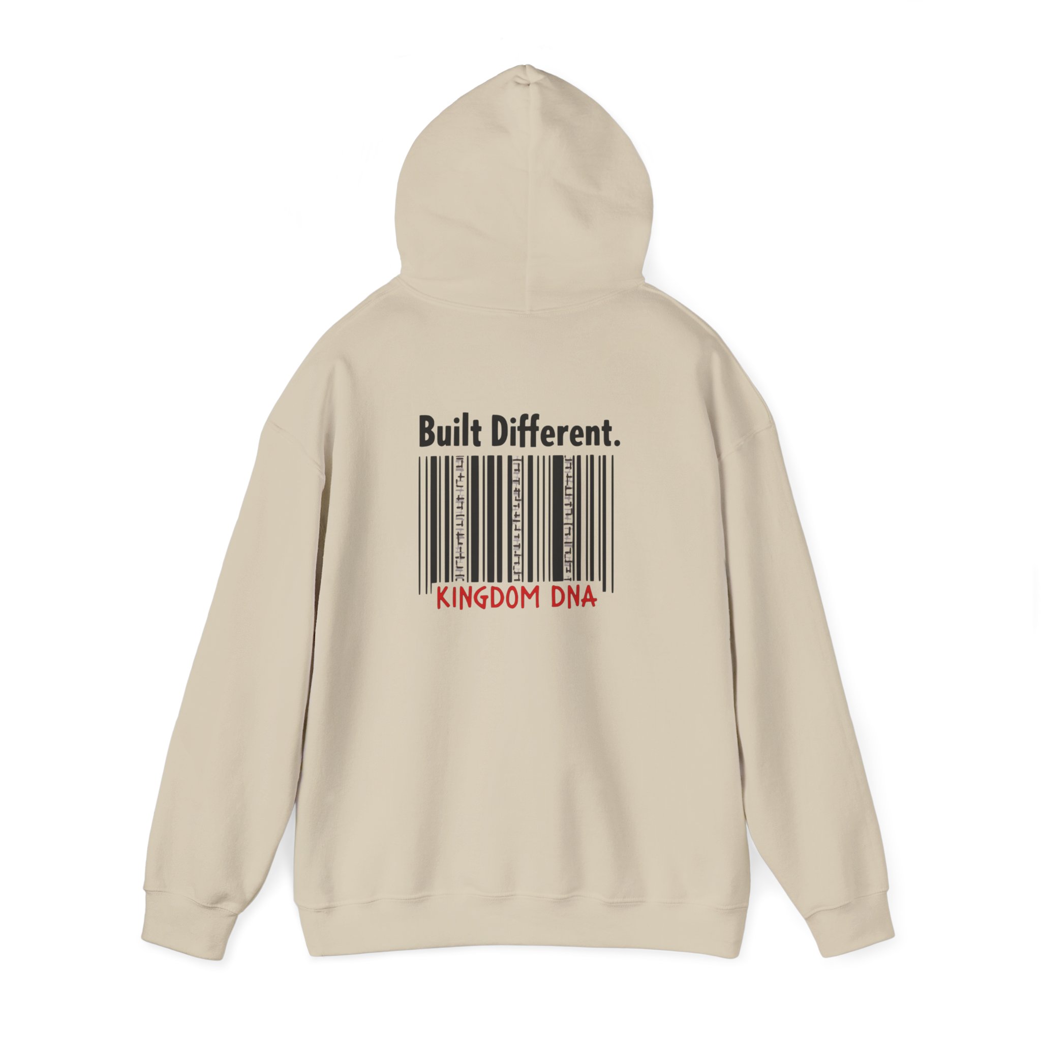 Built Different Hoodie - Unisex Heavy Blend Pullover, Casual Streetwear, Gift for Him/Her, Unique Bar Code Design, Everyday Comfort - Image 5