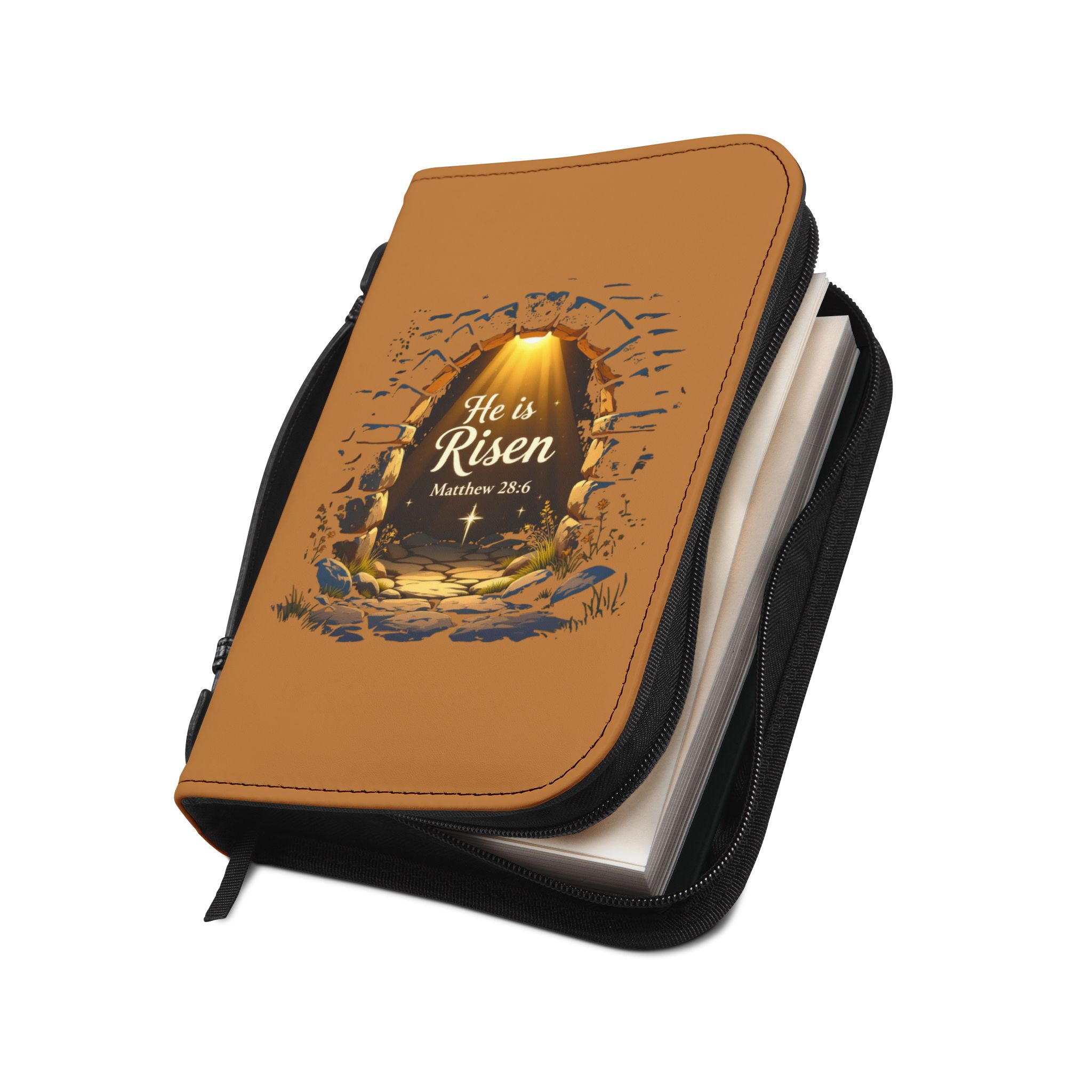 He Is Risen Matthew 28:6 Bible Cover | Easter Resurrection Design