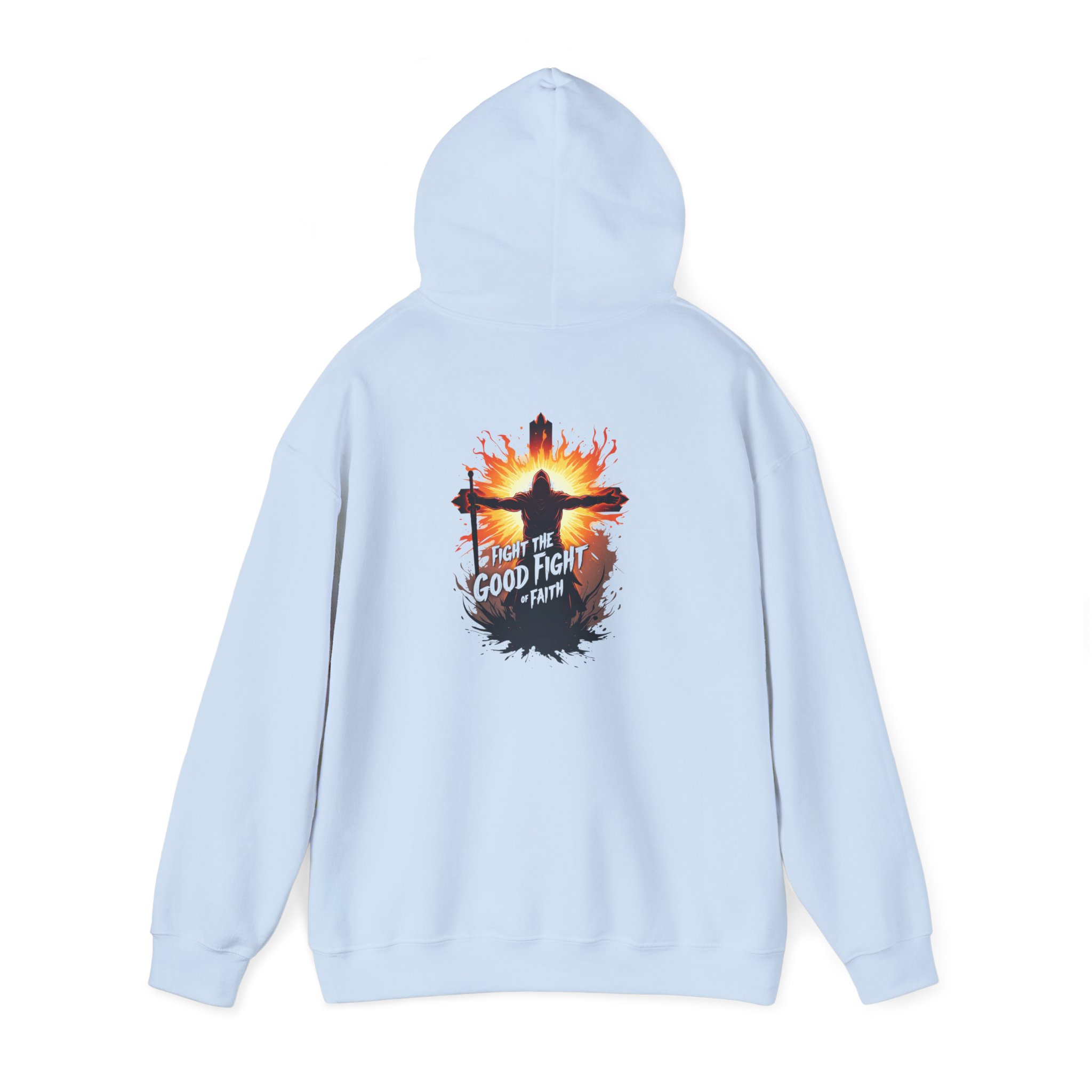 Inspirational Hooded Sweatshirt, Fight The Good Fight Hoodie, Gift for Him/Her, Motivational Sweatshirt, Cozy Casual Wear - Image 8