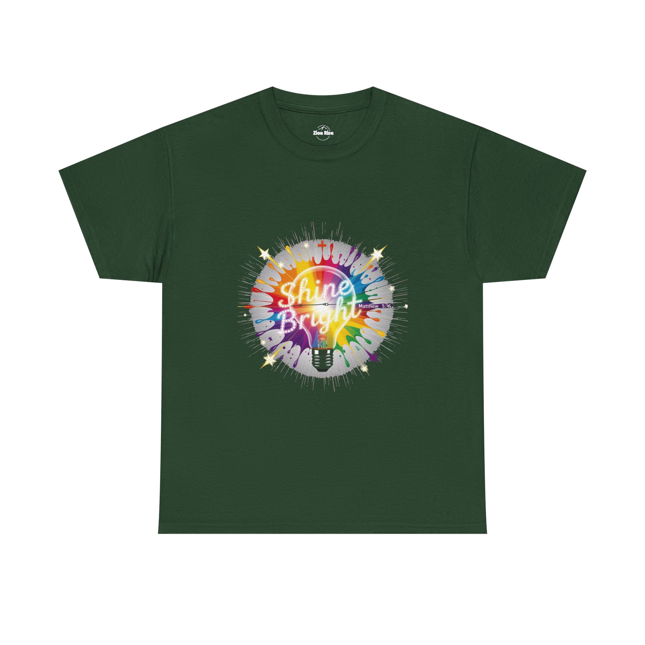 Shine Bright Rainbow Sunburst T-Shirt | Unisex Colorful Inspirational Tee - Image 7