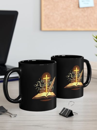 Faith-Inspired Black Mug: Perfect Gift for Writers, Christians, and Book Lovers | 11oz or 15oz | Inspirational Coffee Cup