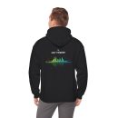 Vibrant Soundwave Hooded Sweatshirt - Unisex Pullover, Music Gift, Spiritual Apparel, Everyday Comfort, Customized Design, God’s Frequency