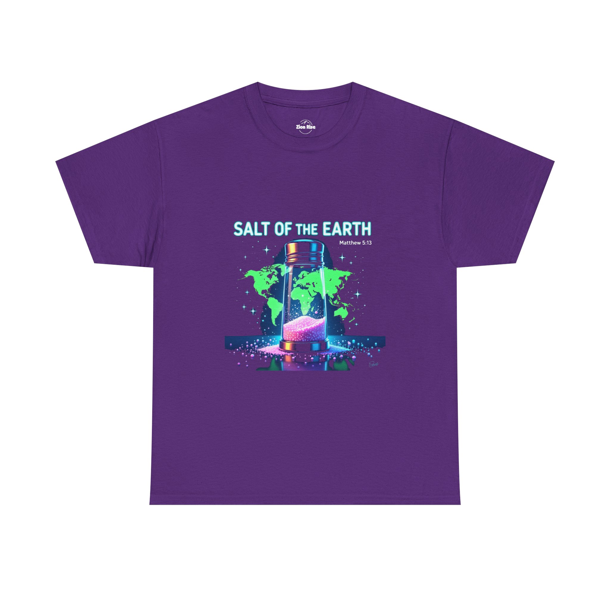 Salt of the Earth T-Shirt | Salt Shaker Globe Faith Design - Image 9