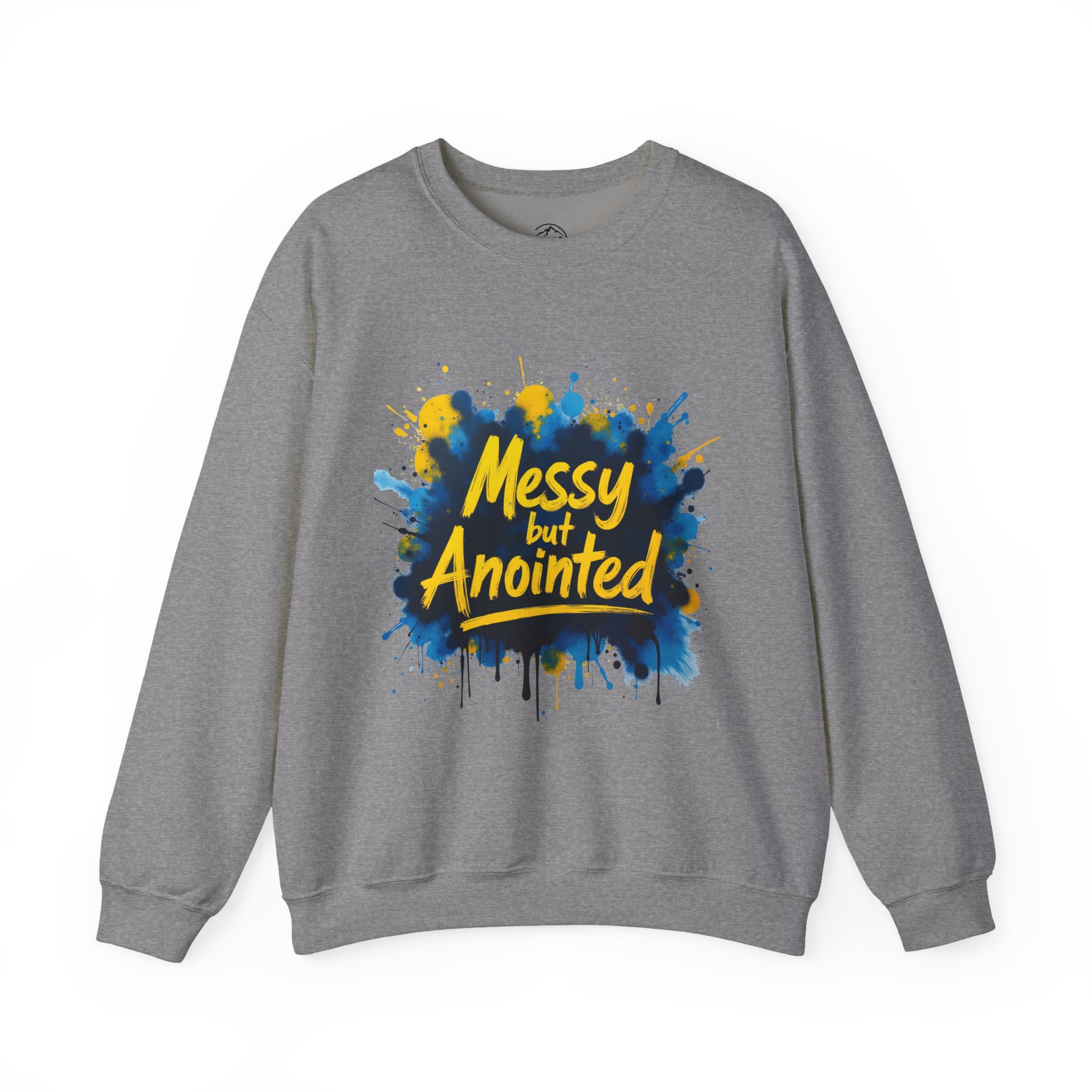 Messy but Anointed Sweater, Comfortable Crewneck Sweatshirt, Inspirational Gift, Unisex Casual Wear, Everyday Style, Christian Apparel - Image 7