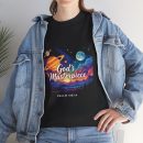 God's Masterpiece Space Design Tee | Psalm 139:14, Planet and Moon Illustration