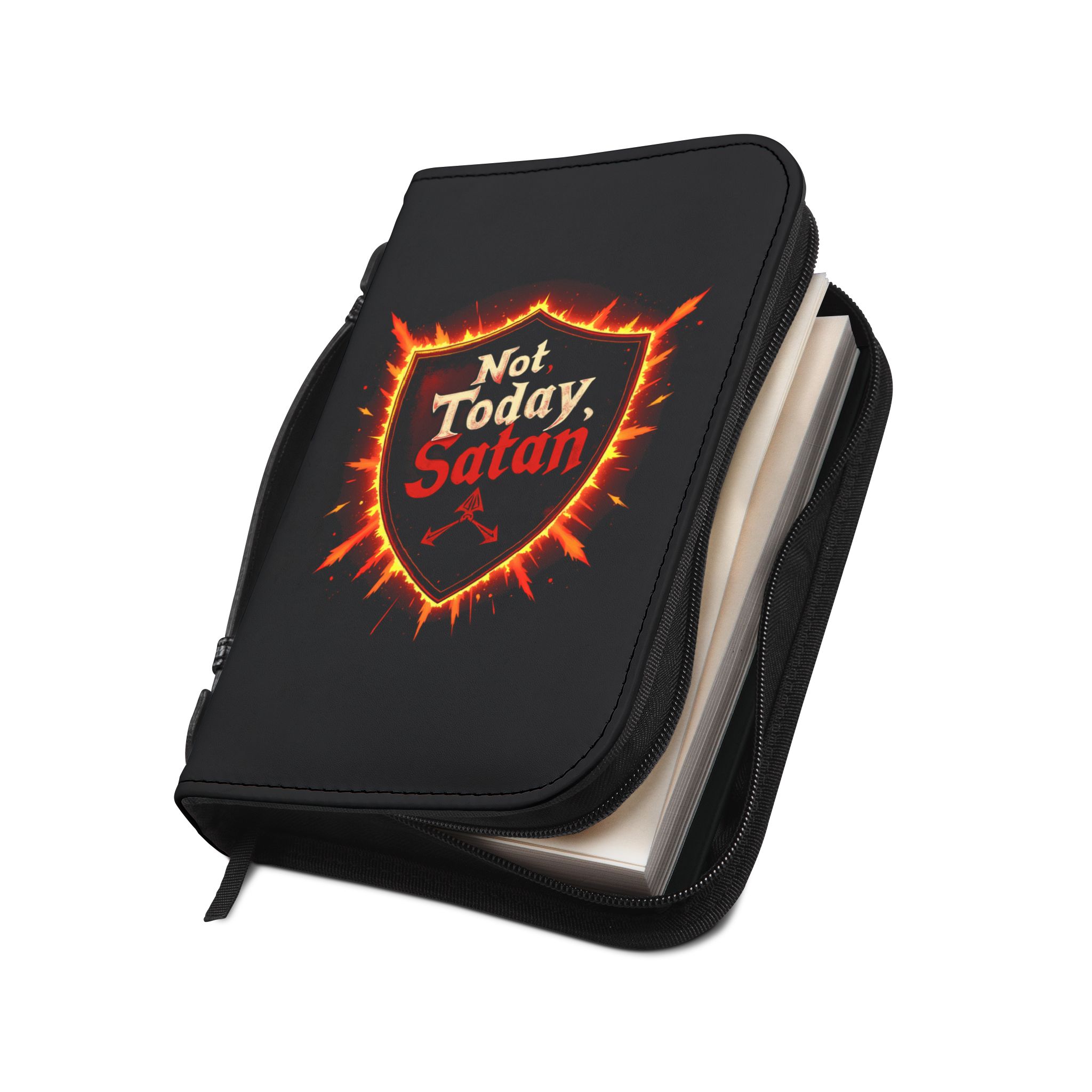 Not Today Satan Bible Cover - Inspirational Christian Journal Holder, Gifts for Believers, Spiritual Protection, Religious [...]