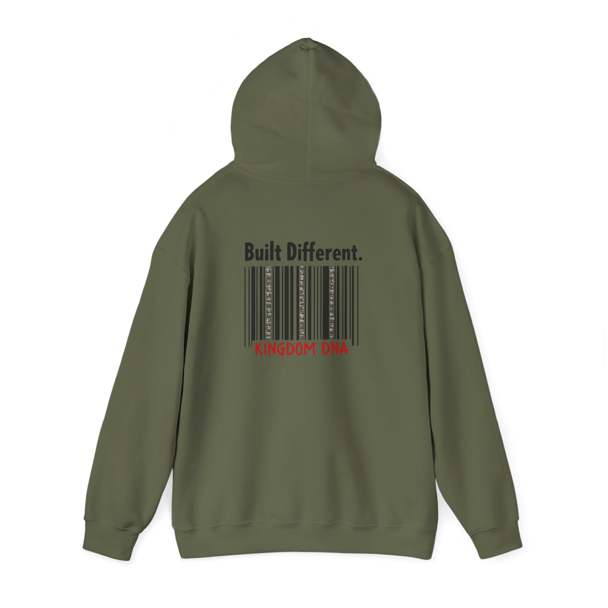 Built Different Hoodie - Unisex Heavy Blend Pullover, Casual Streetwear, Gift for Him/Her, Unique Bar Code Design, Everyday Comfort - Image 7