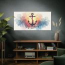 Stay Anchored Anchor Canvas Wall Art — Matte Stretched Canvas (Hebrews 6:19)