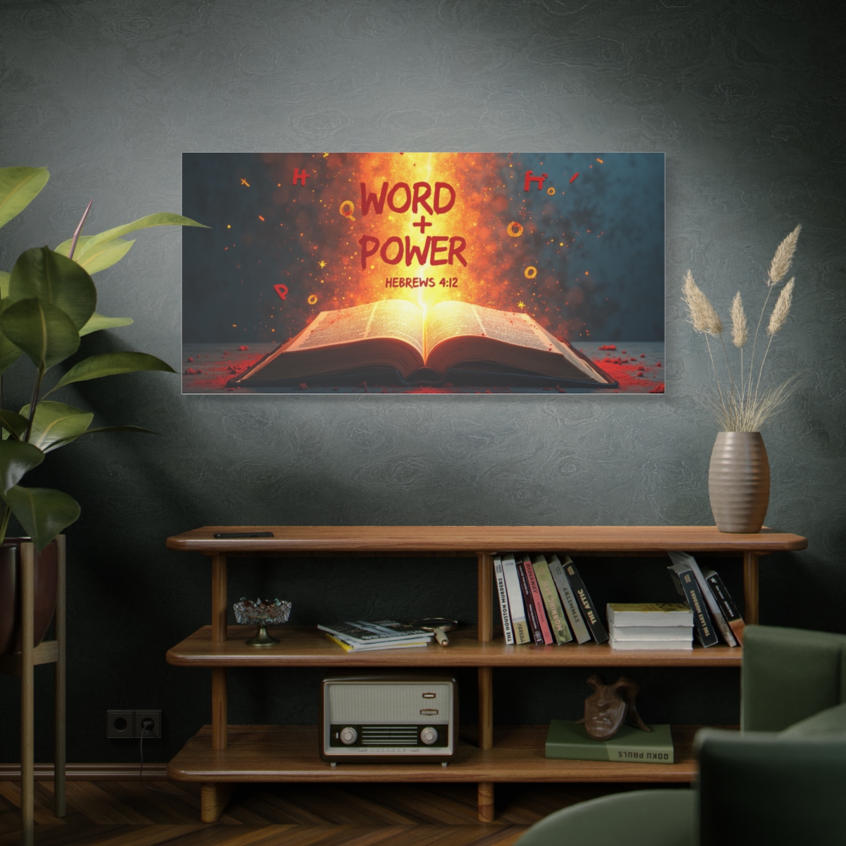 Word + Power: Hebrews 4:12 Matte Canvas Wall Art