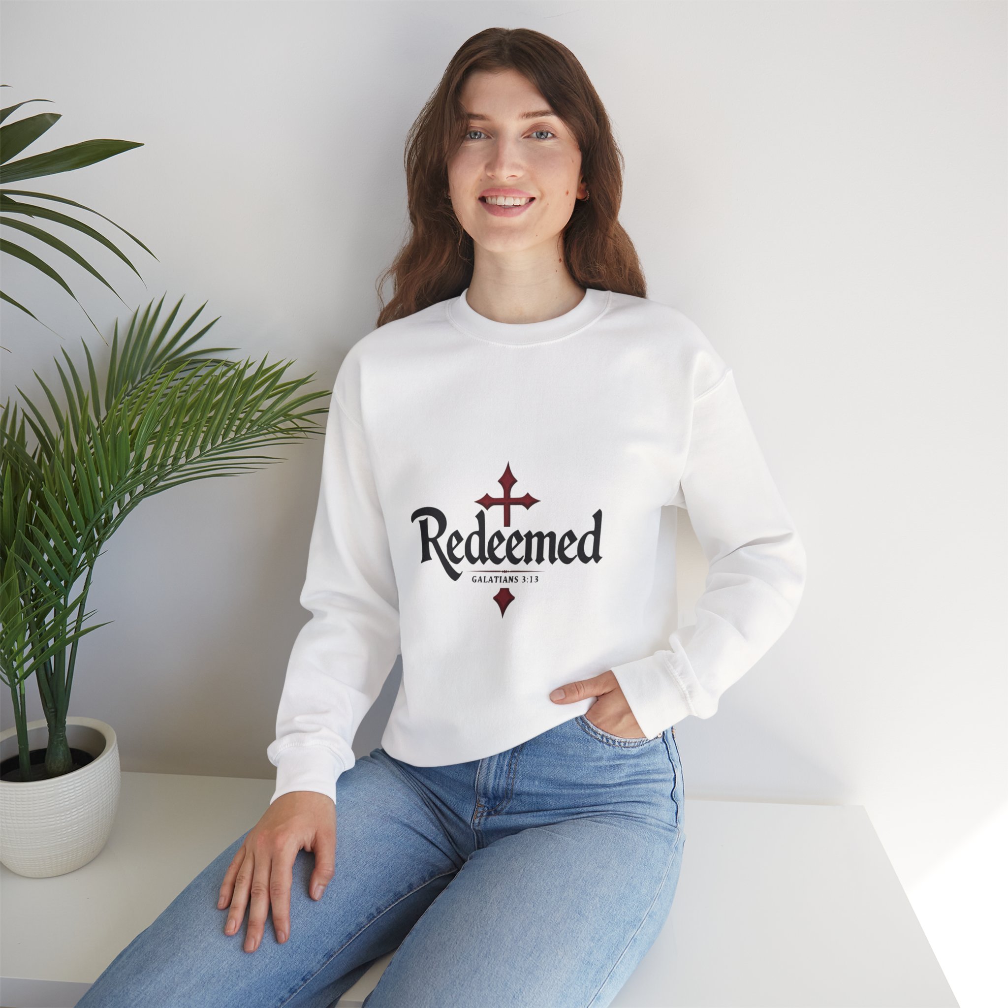 Faith Inspired, Redeemed, Unisex Heavy Blend™ Crewneck Sweatshirt