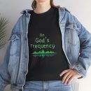 On God's Frequency Unisex Heavy Cotton Tee | Spiritual Shirts, Gift for Believers, Christian Apparel, Faith-Based Clothing