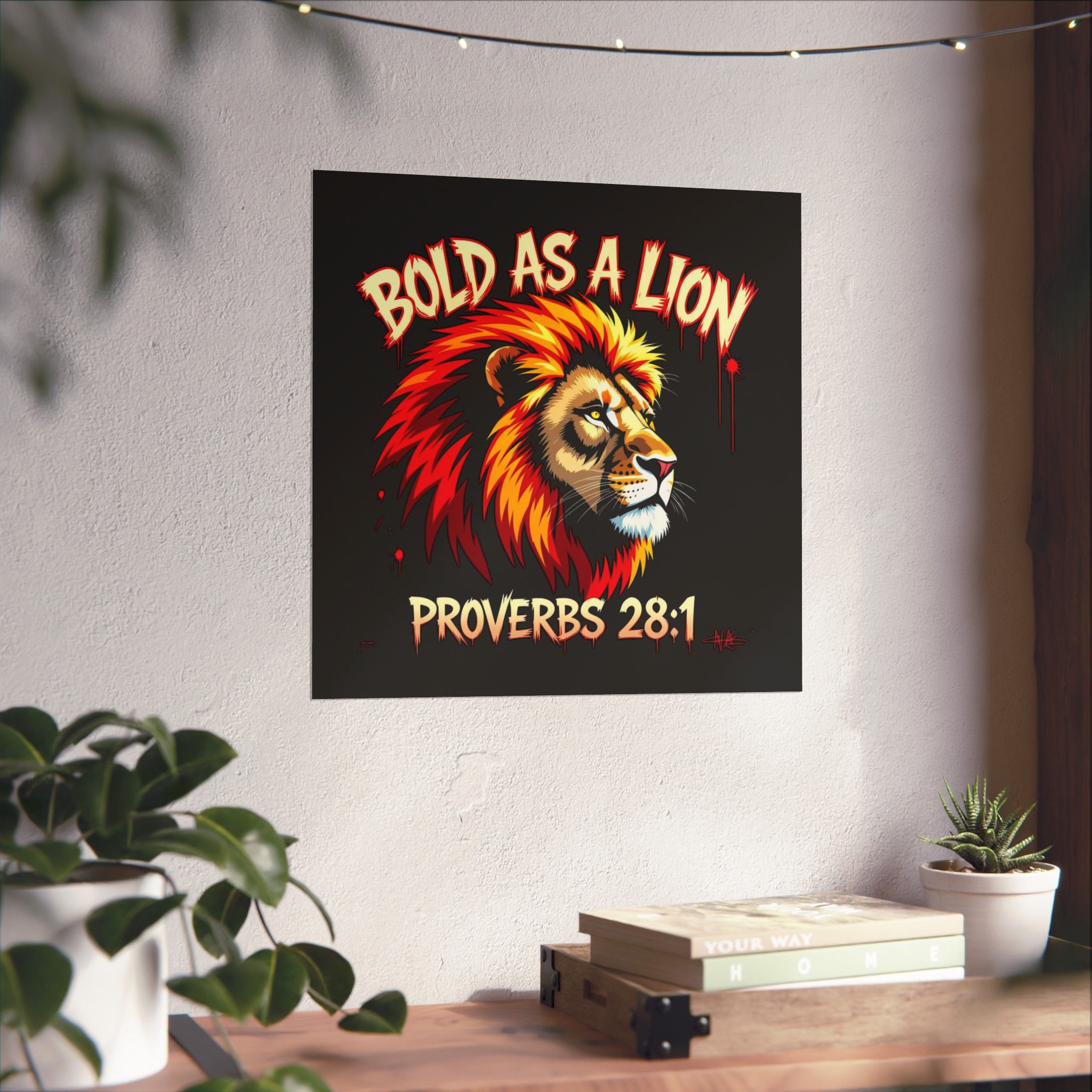Bold as a Lion Proverbs 28:1 Poster | Matte Horizontal - Image 7