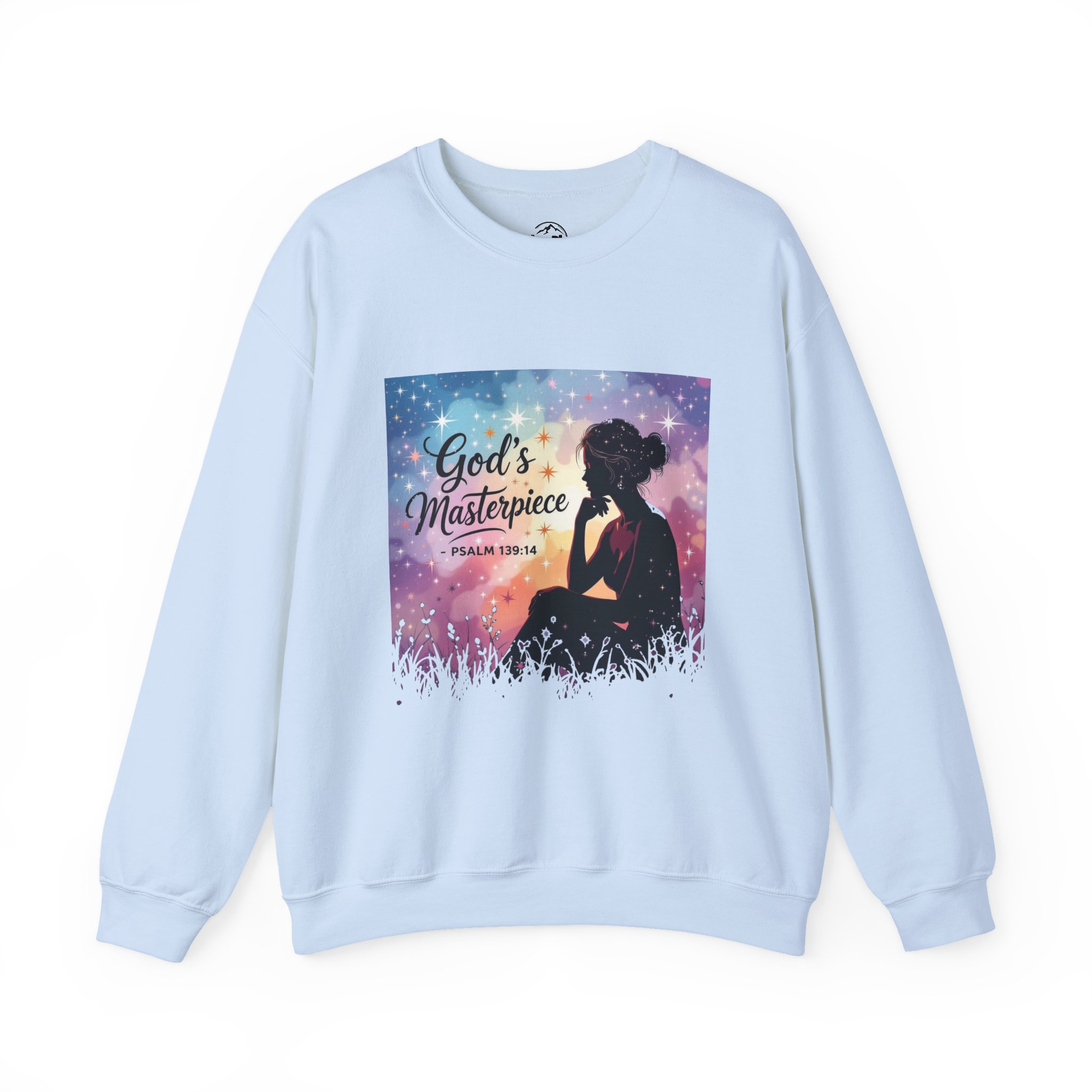 God's Masterpiece silhouette, Sweatshirt | Psalm 139:14 Christian Inspirational - Image 7