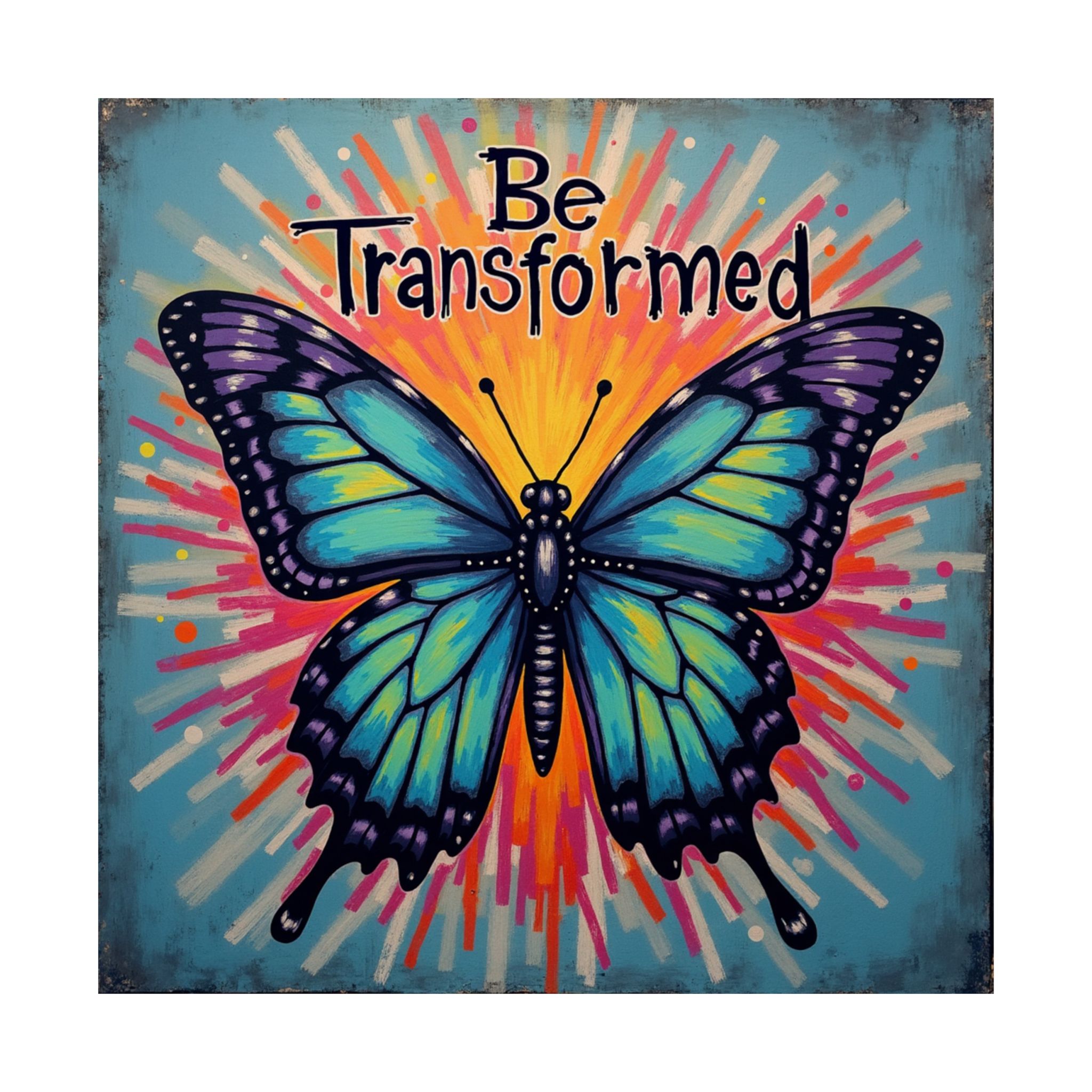 Be Transformed Butterfly Poster | Matte Vertical Wall Art - Image 3