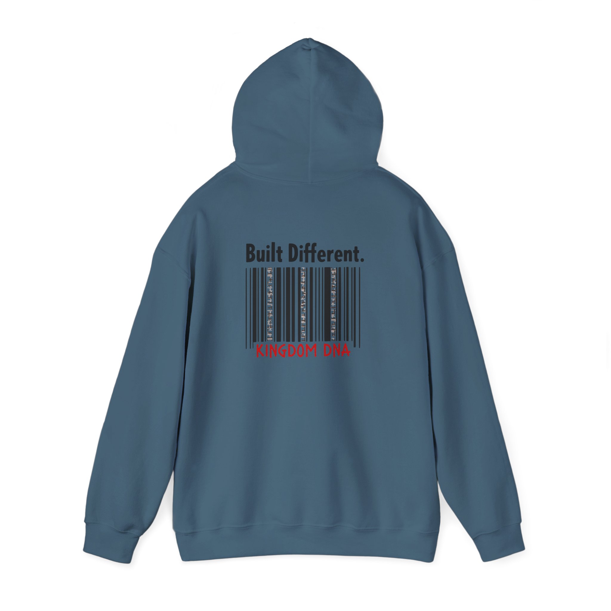 Built Different Hoodie - Unisex Heavy Blend Pullover, Casual Streetwear, Gift for Him/Her, Unique Bar Code Design, Everyday Comfort - Image 10