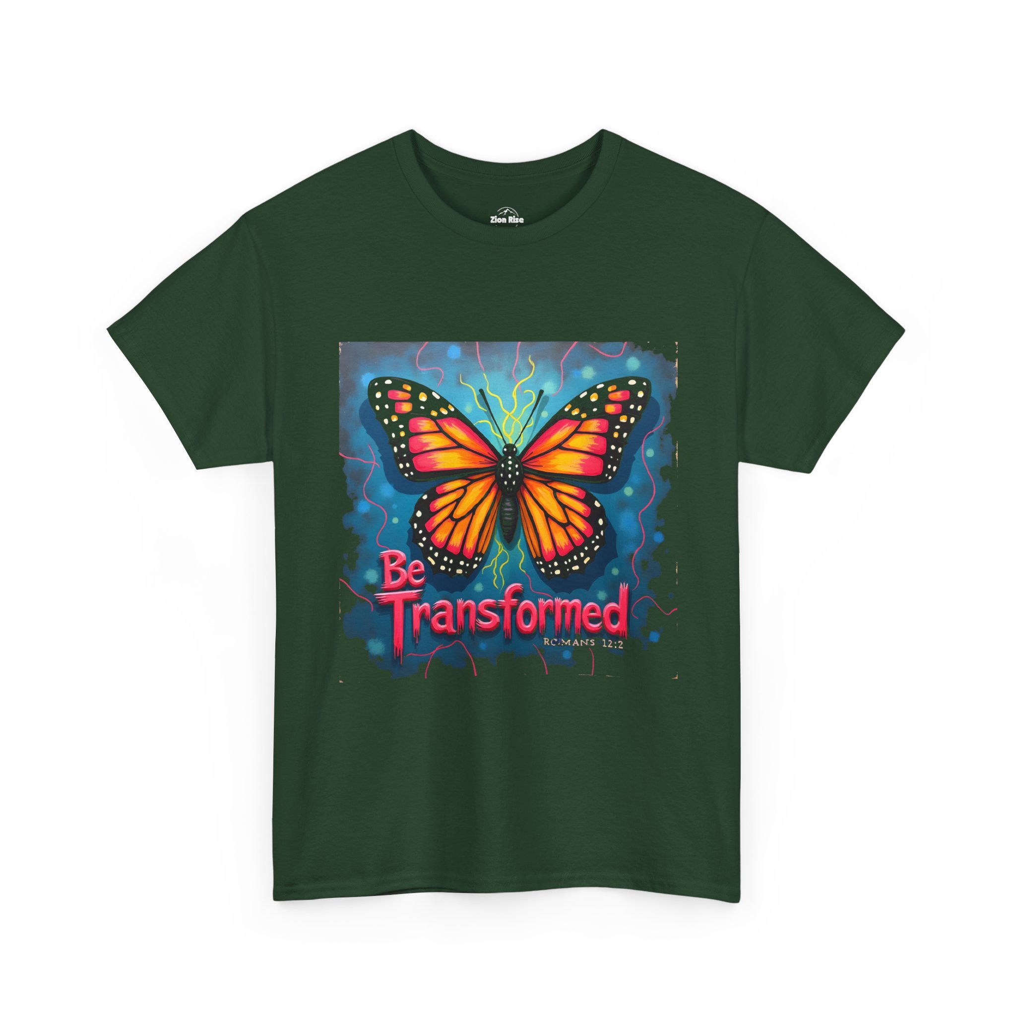 Be Transformed Rainbow Butterfly T-Shirt | Inspirational Design - Image 7