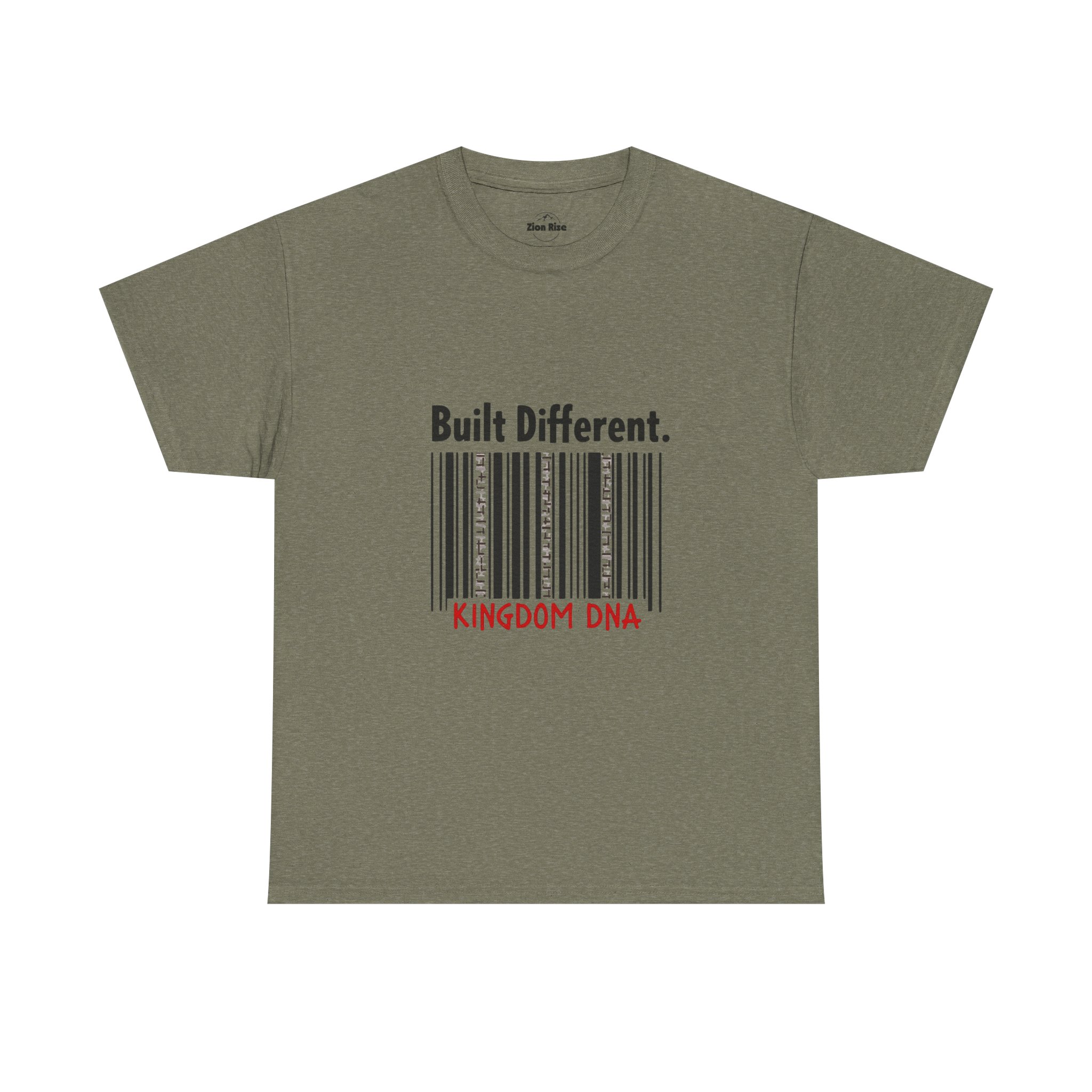 Unisex Heavy Cotton Tee - "Built Different" DNA Barcode Shirt, Casual Wear, Graphic Tee, Gift for Him/Her, Motivational Style - Image 11