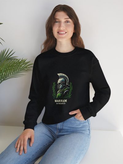 Warrior in Progress Sweatshirt, Comfortable Crewneck for Gamers, Fitness Lovers, Motivational Gift, Perfect for Casual Wear, Unisex Design