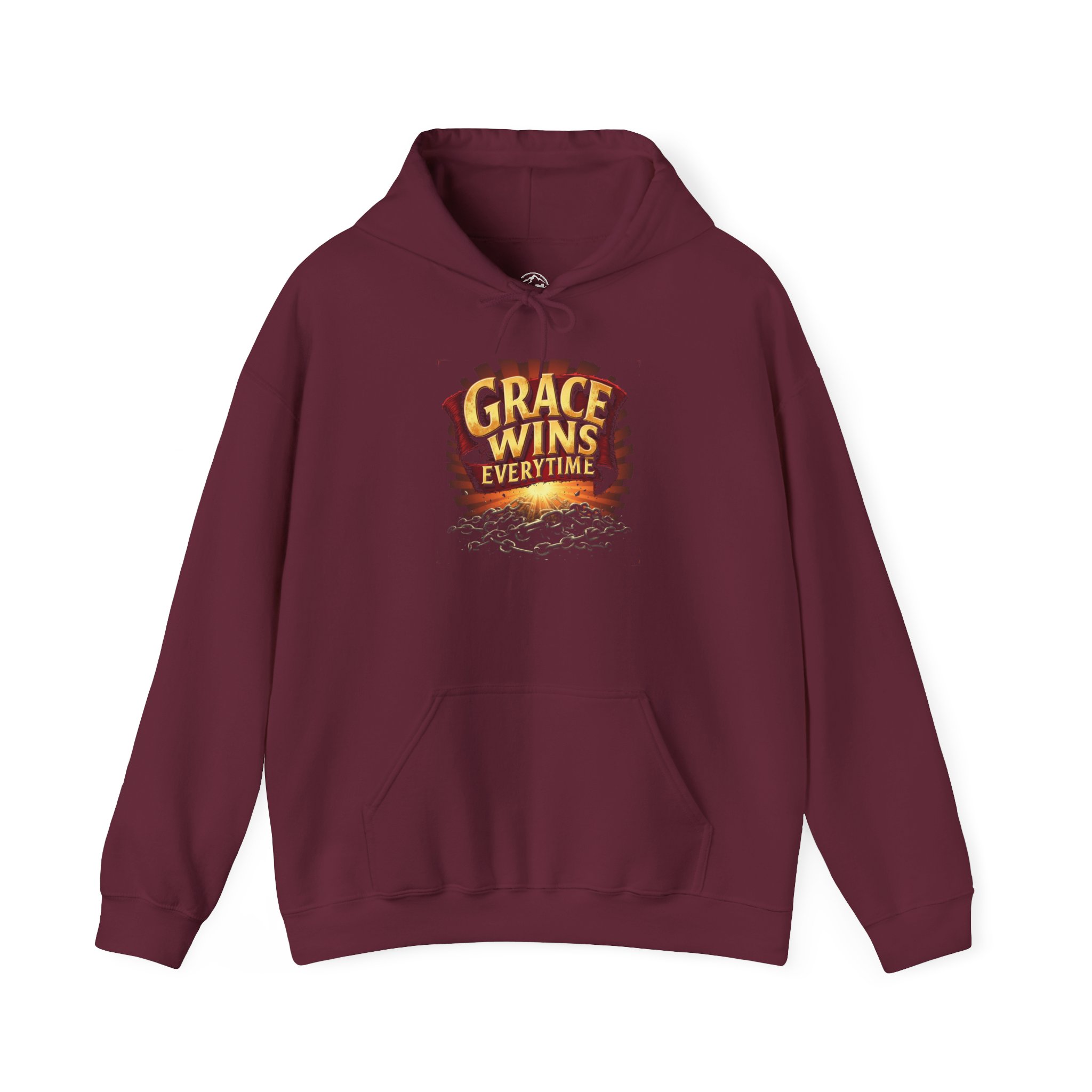 Grace Wins Unisex Hooded Sweatshirt, Inspirational Hoodie, Faith-Based Apparel, Cozy Gift for Friends, Motivational Clothing - Image 6