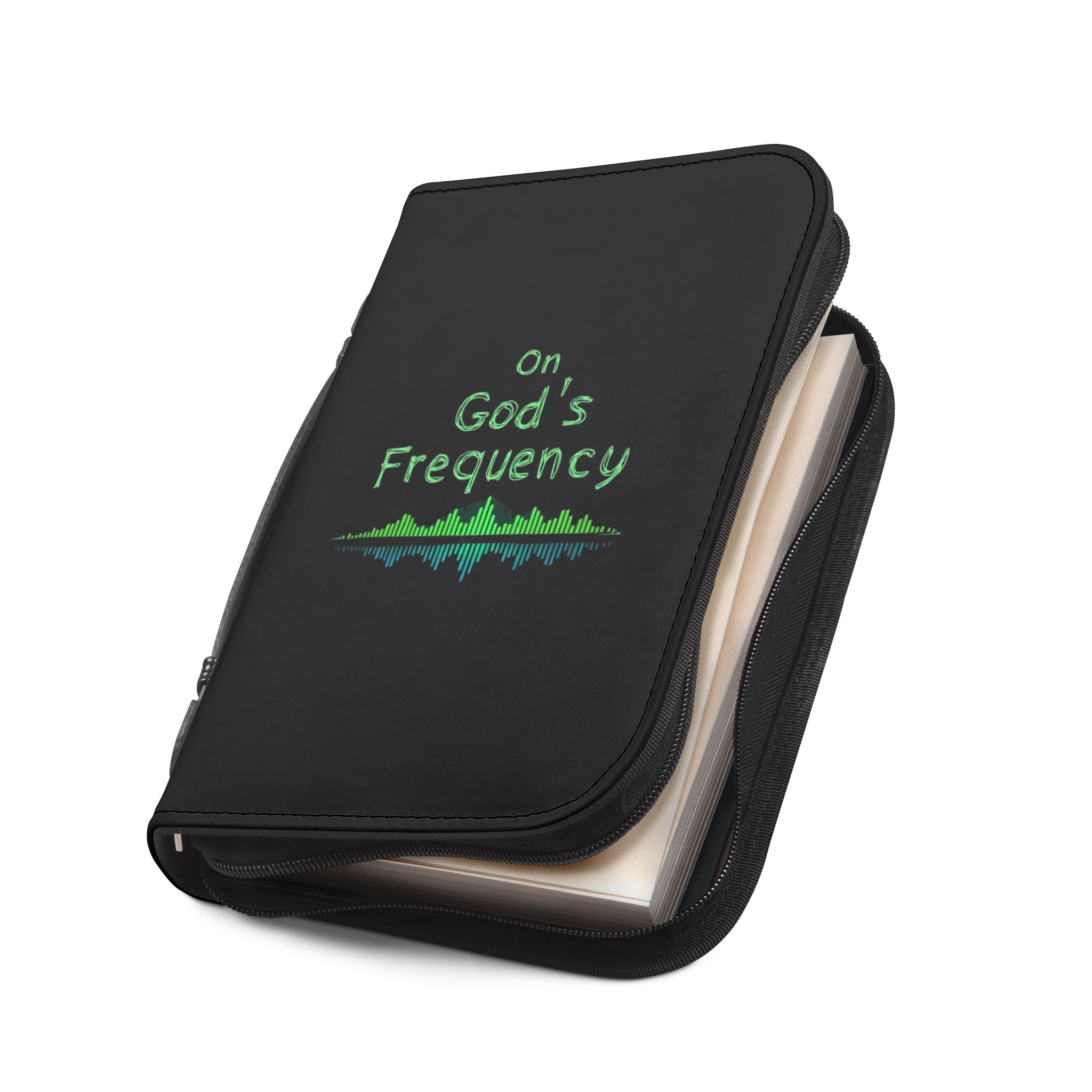 On God's Frequency Bible Cover, Christian Accessory, Faith Journal Case, Religious Gift, Spiritual Organization - Image 6