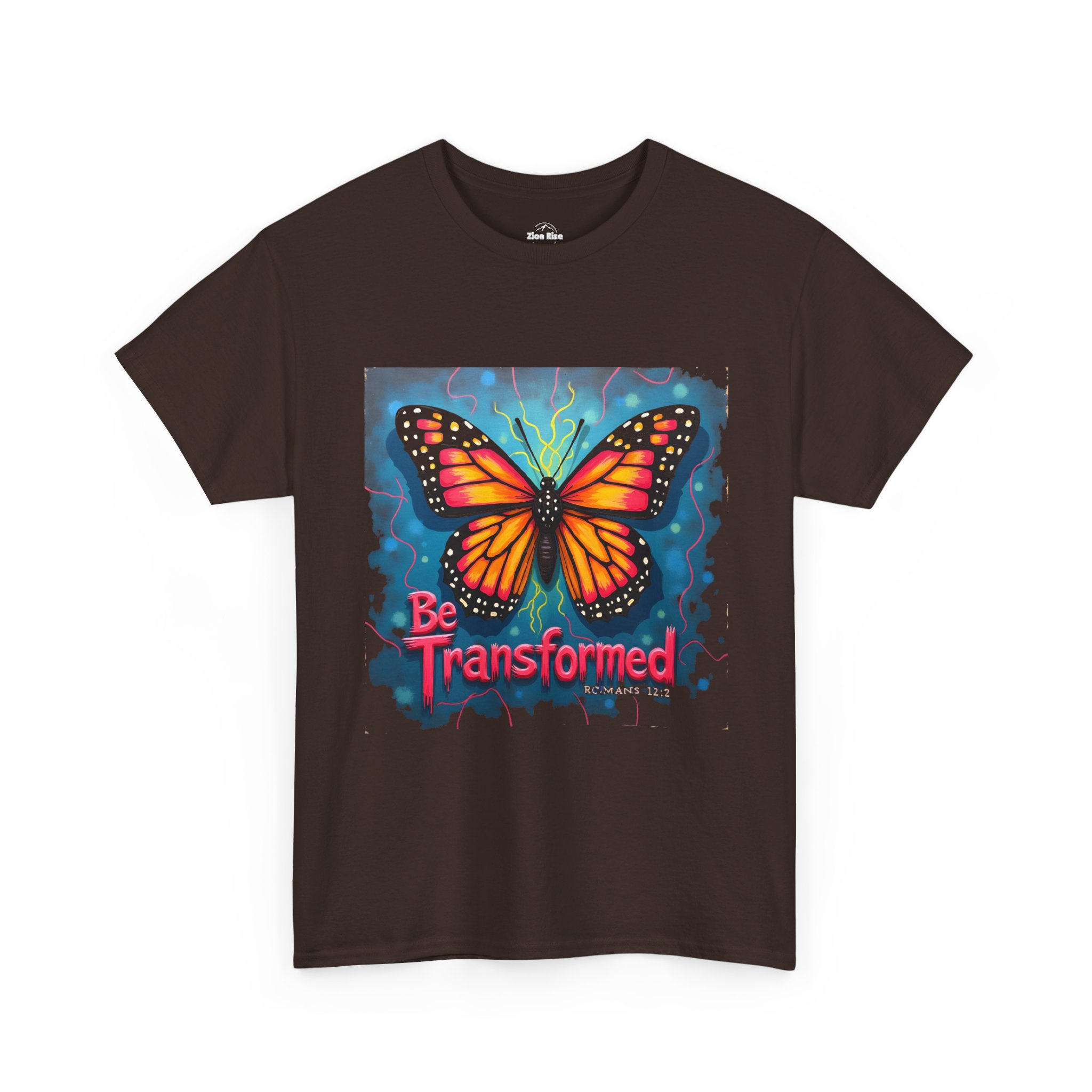 Be Transformed Rainbow Butterfly T-Shirt | Inspirational Design - Image 6