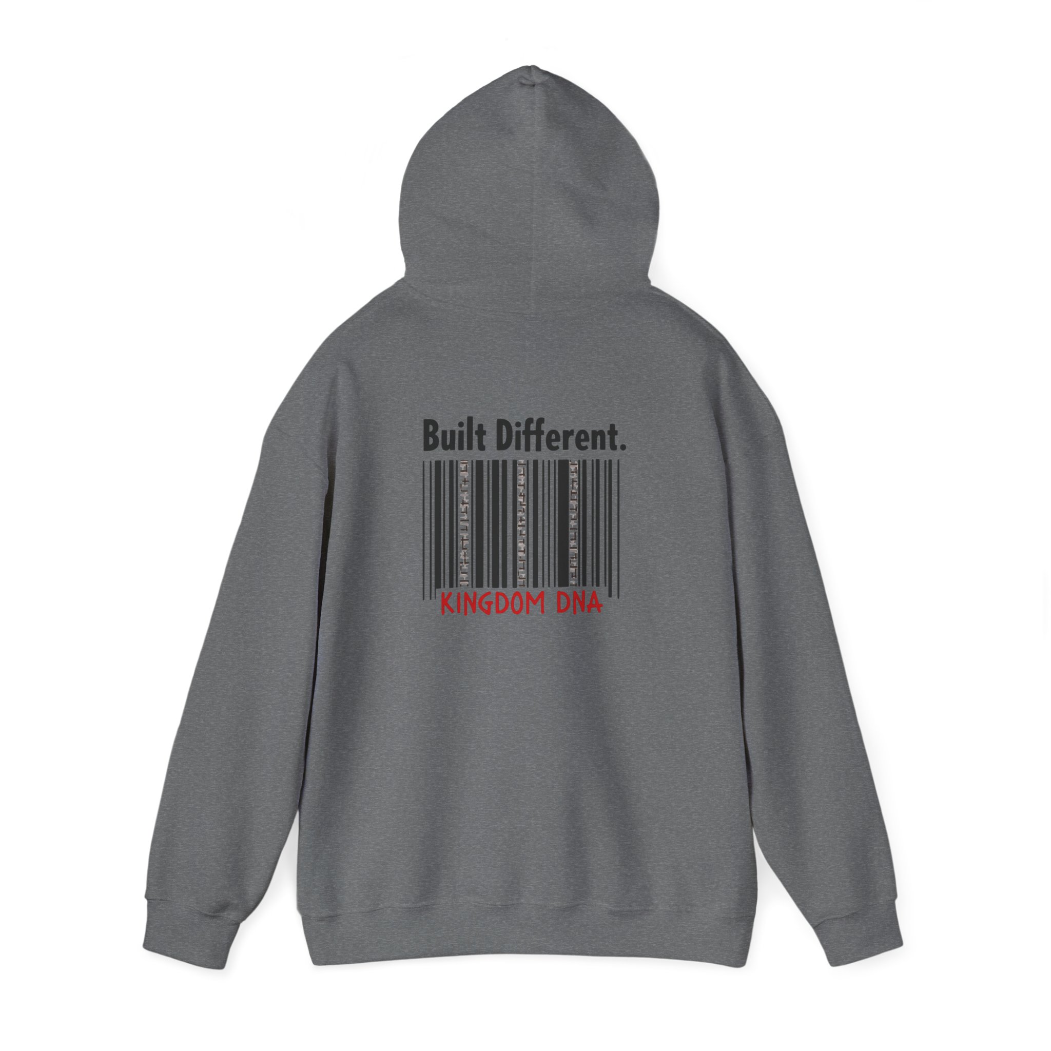 Built Different Hoodie - Unisex Heavy Blend Pullover, Casual Streetwear, Gift for Him/Her, Unique Bar Code Design, Everyday Comfort - Image 8