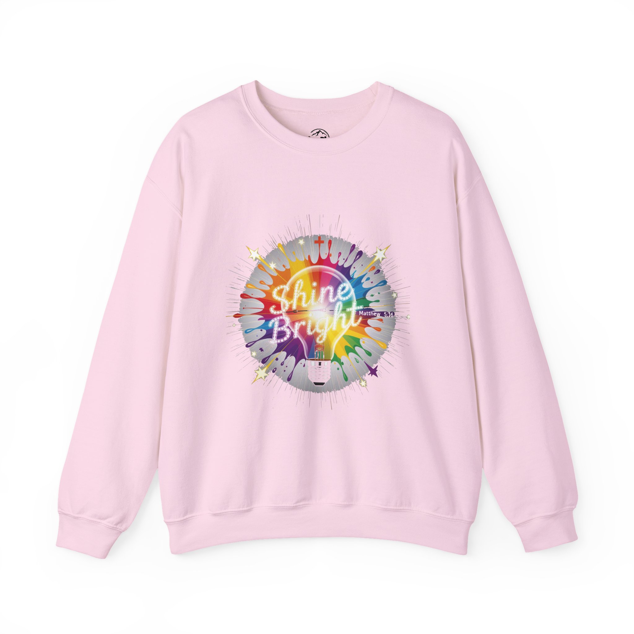 Shine Bright rainbow paint splatter Sweatshirt | motivational crewneck - Image 11