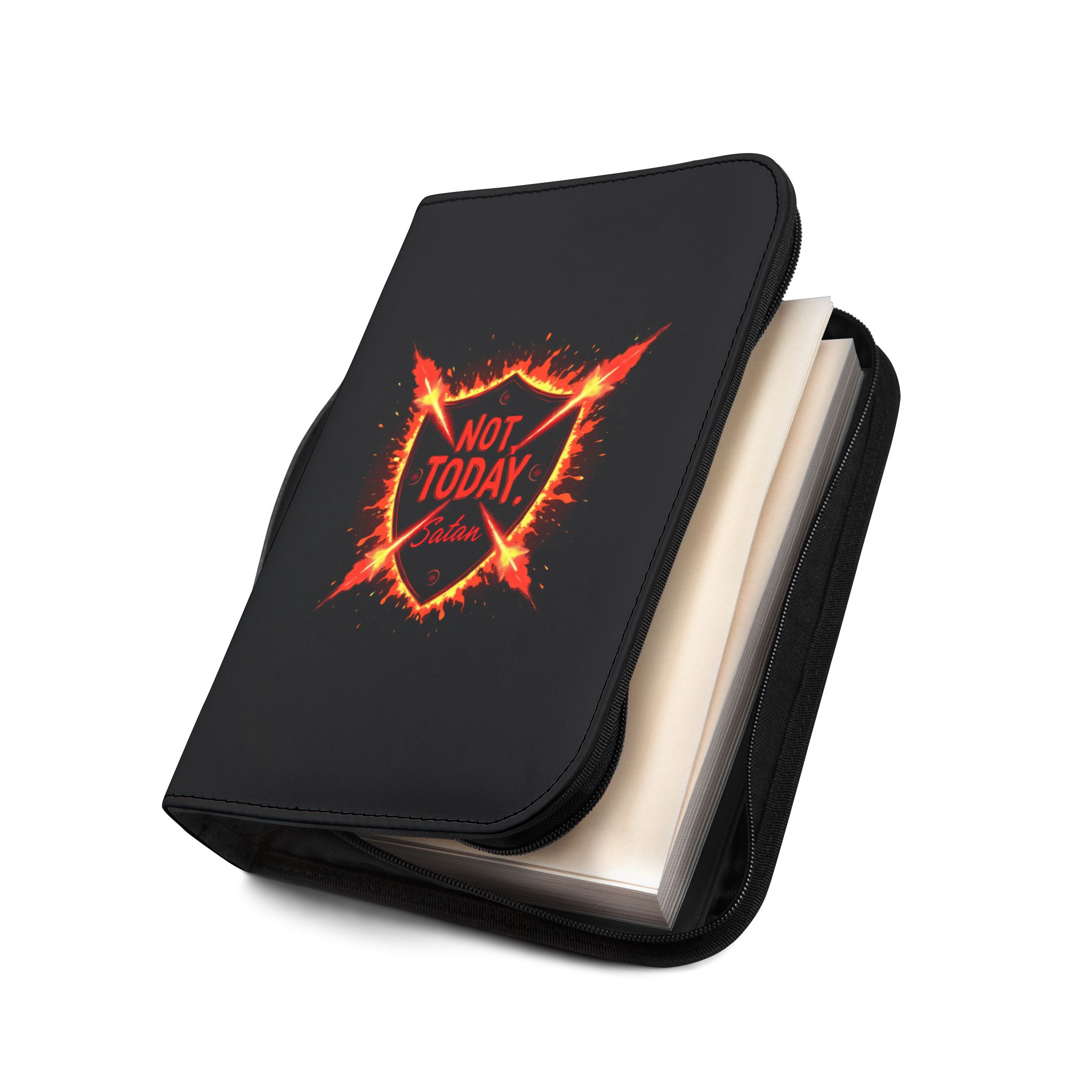 Stylish Bible Cover with 'Not Today, Satan' Design, Inspirational Gift, Faith-Based Accessory, Prayer Journal Holder, Christian Essential - Image 7
