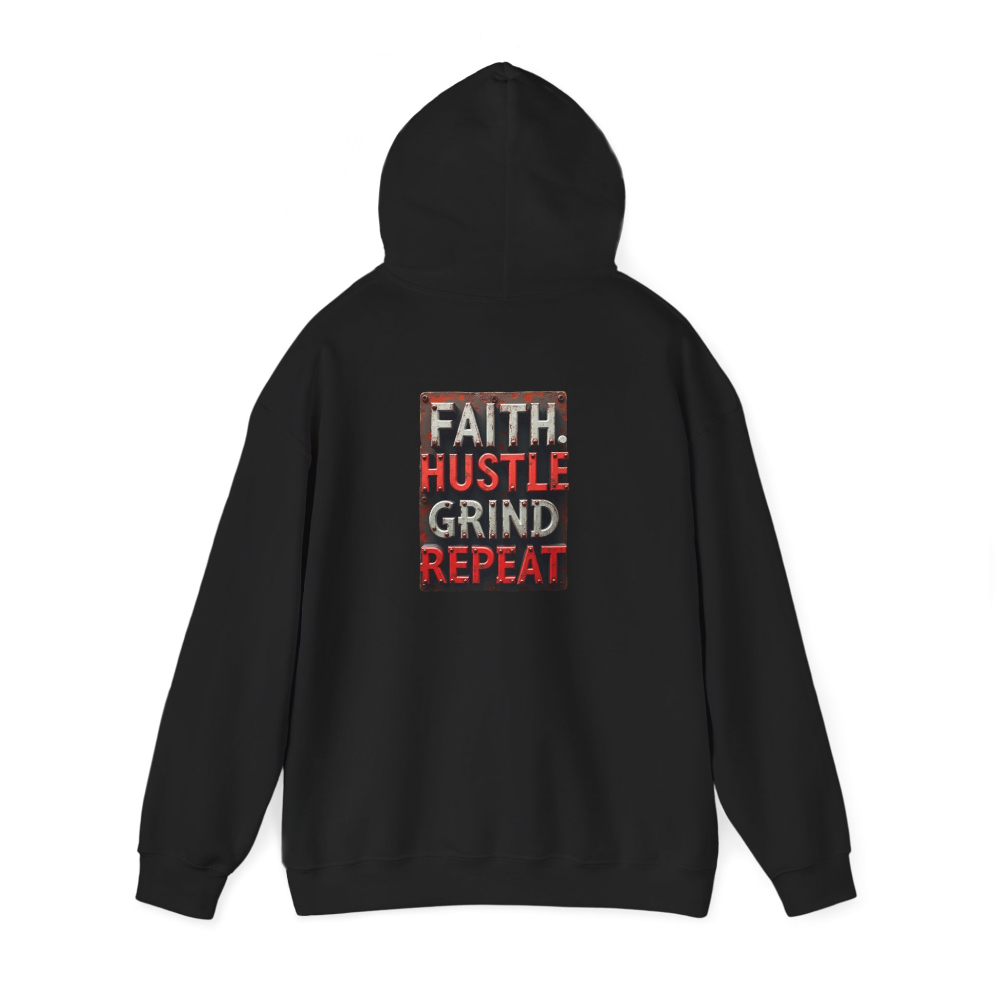 Motivational Sweatshirt for Hustlers, Faith Hustle Grind Repeat Hoodie, Unisex Cozy Sweatshirt, Inspirational Gift, Everyday Comfort - Image 3