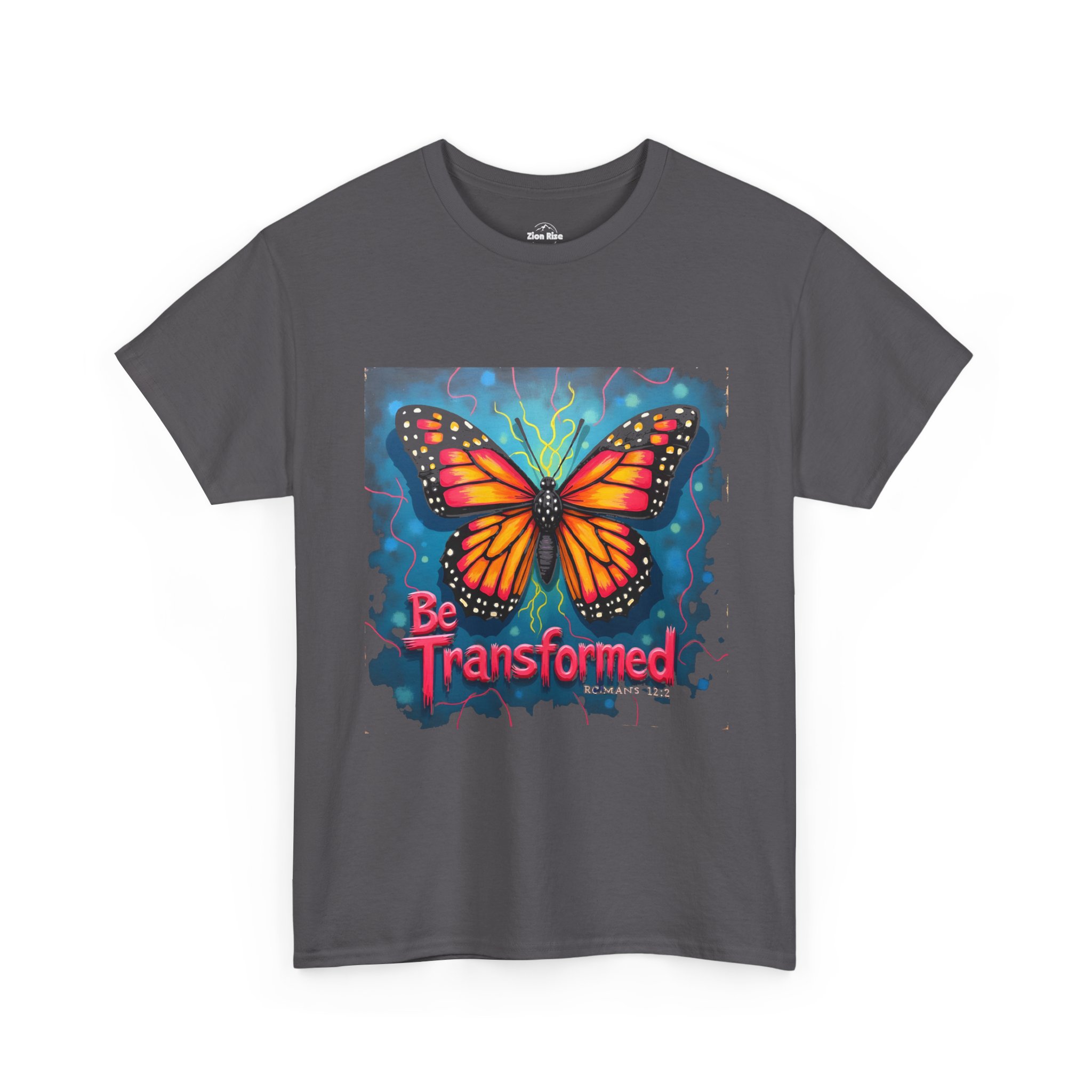Be Transformed Rainbow Butterfly T-Shirt | Inspirational Design - Image 8