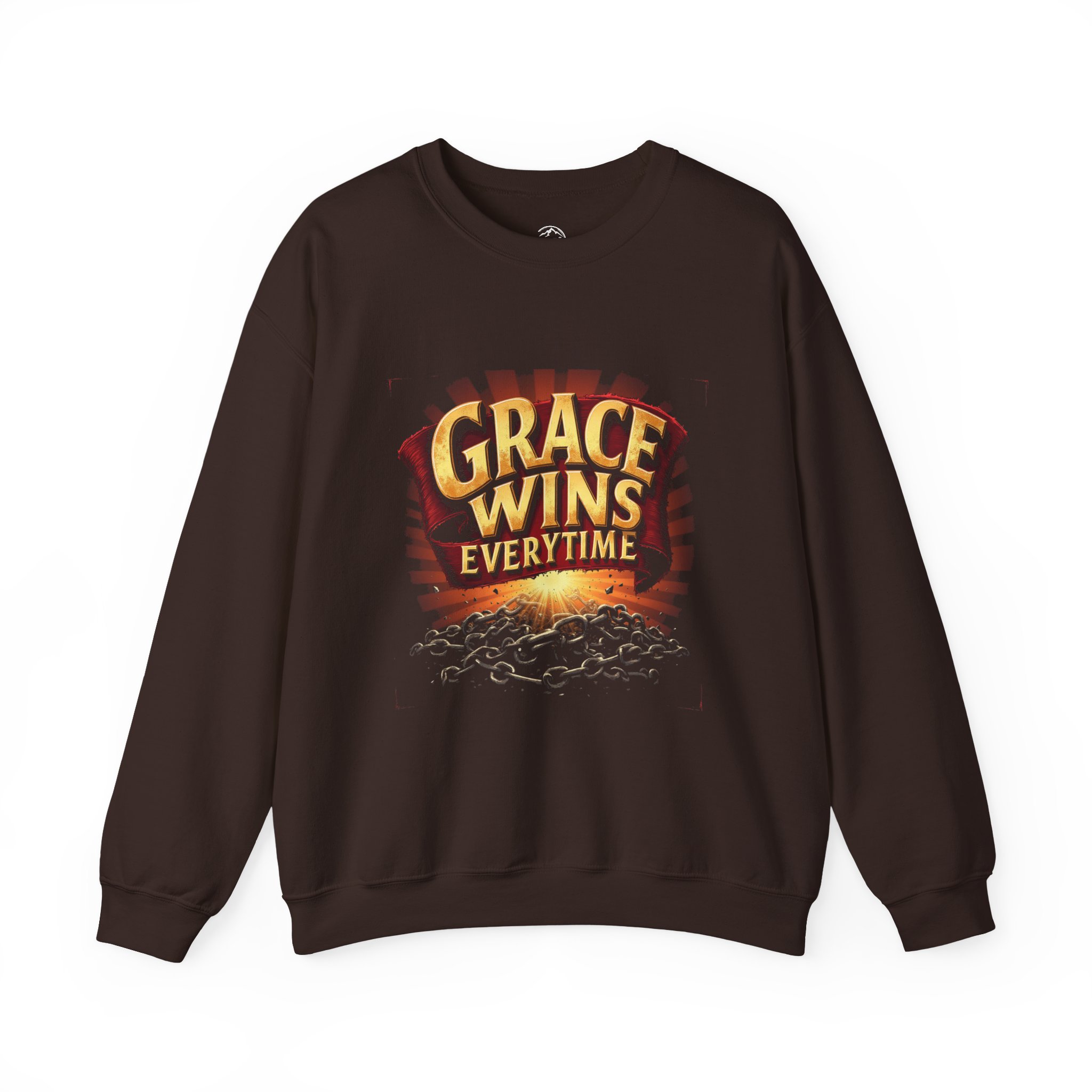 Grace Wins Crewneck Sweatshirt - Inspirational Apparel, Motivational Gift, Everyday Wear, Spiritual Sweatshirt, Unisex Casual Wear - Image 6