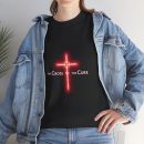 Faith-Inspired Unisex Heavy Cotton Tee - The Cross of the Cure, Christian Gift, Religious Apparel, Thoughtful Present, Casual Wear