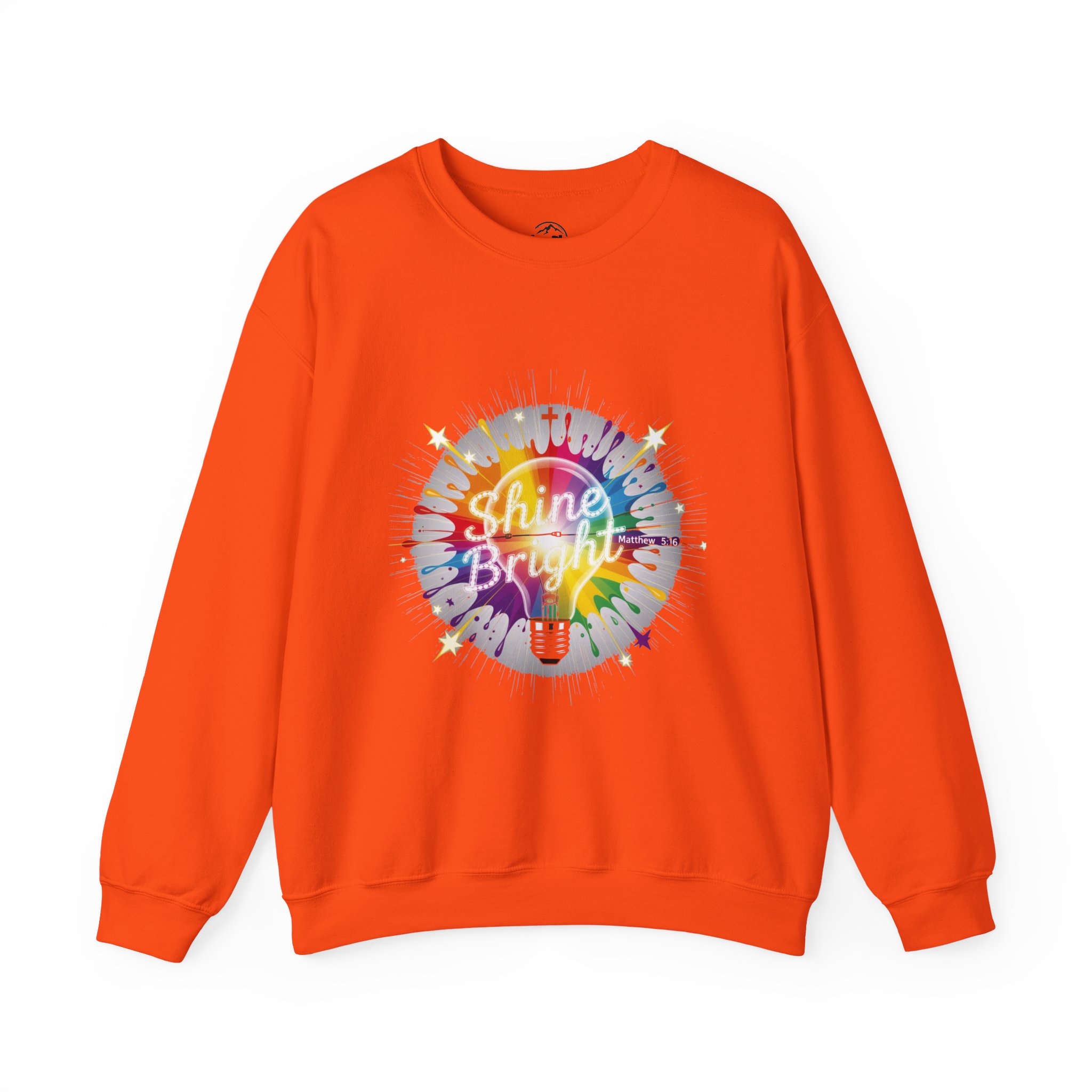 Shine Bright rainbow paint splatter Sweatshirt | motivational crewneck - Image 7
